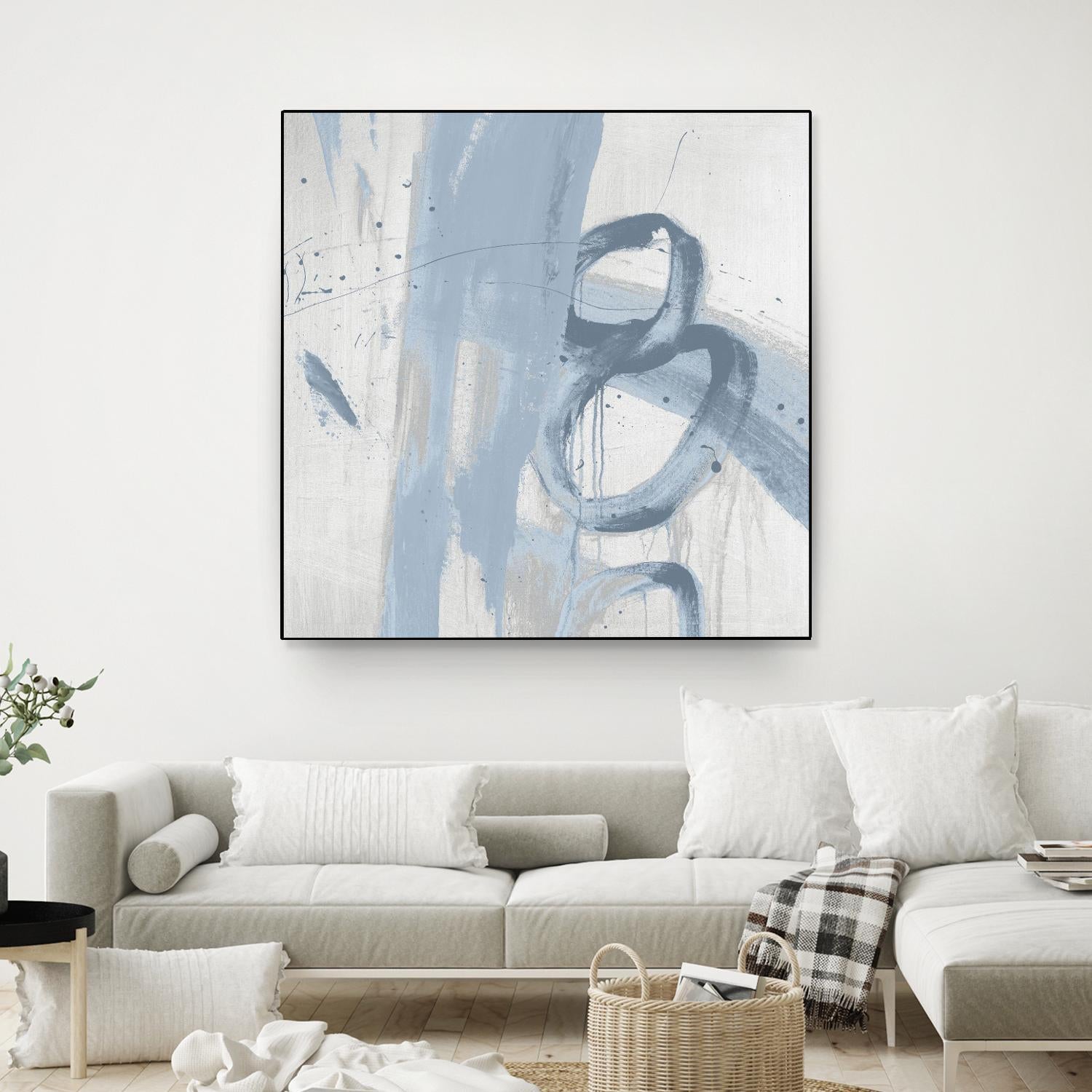 Twice Over IX by Daleno Art on GIANT ART - blue abstract abstrait