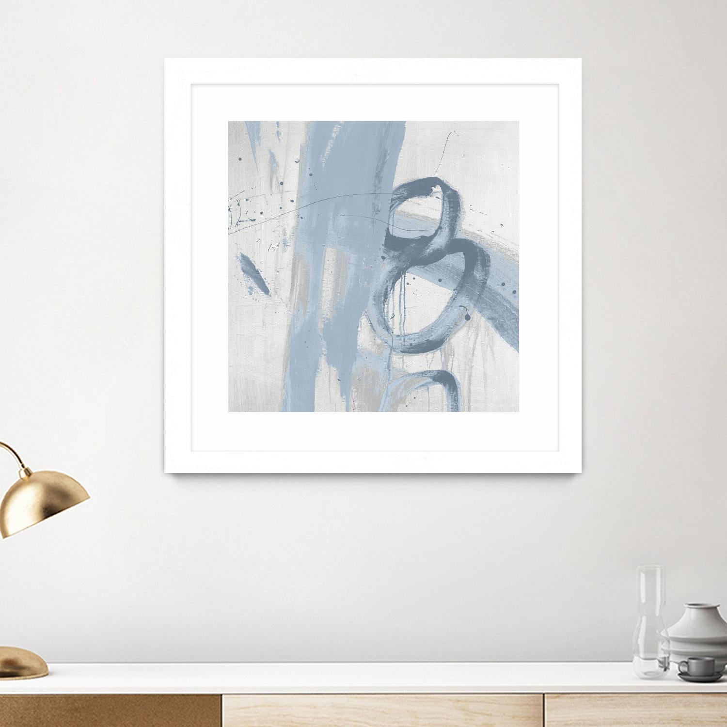 Twice Over IX by Daleno Art on GIANT ART - blue abstract abstrait