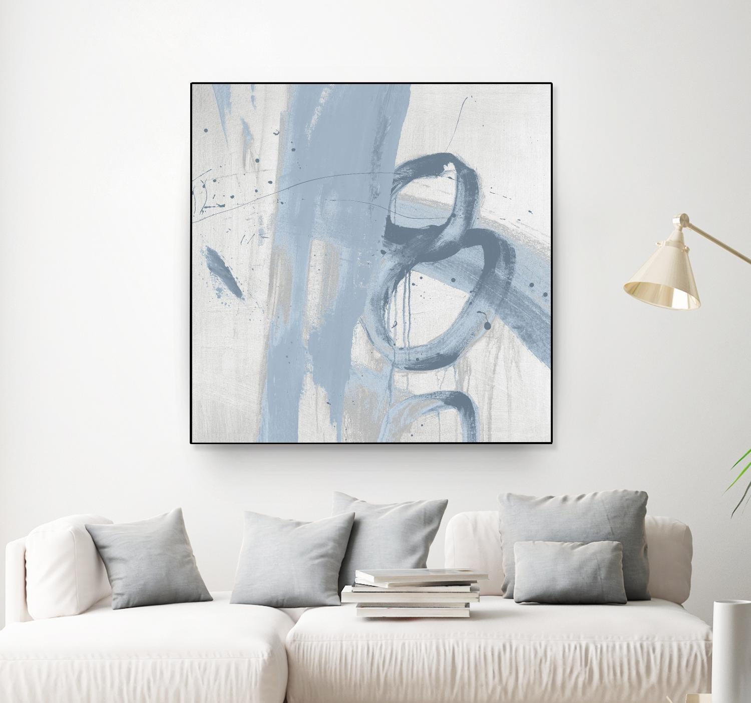 Twice Over IX by Daleno Art on GIANT ART - blue abstract abstrait
