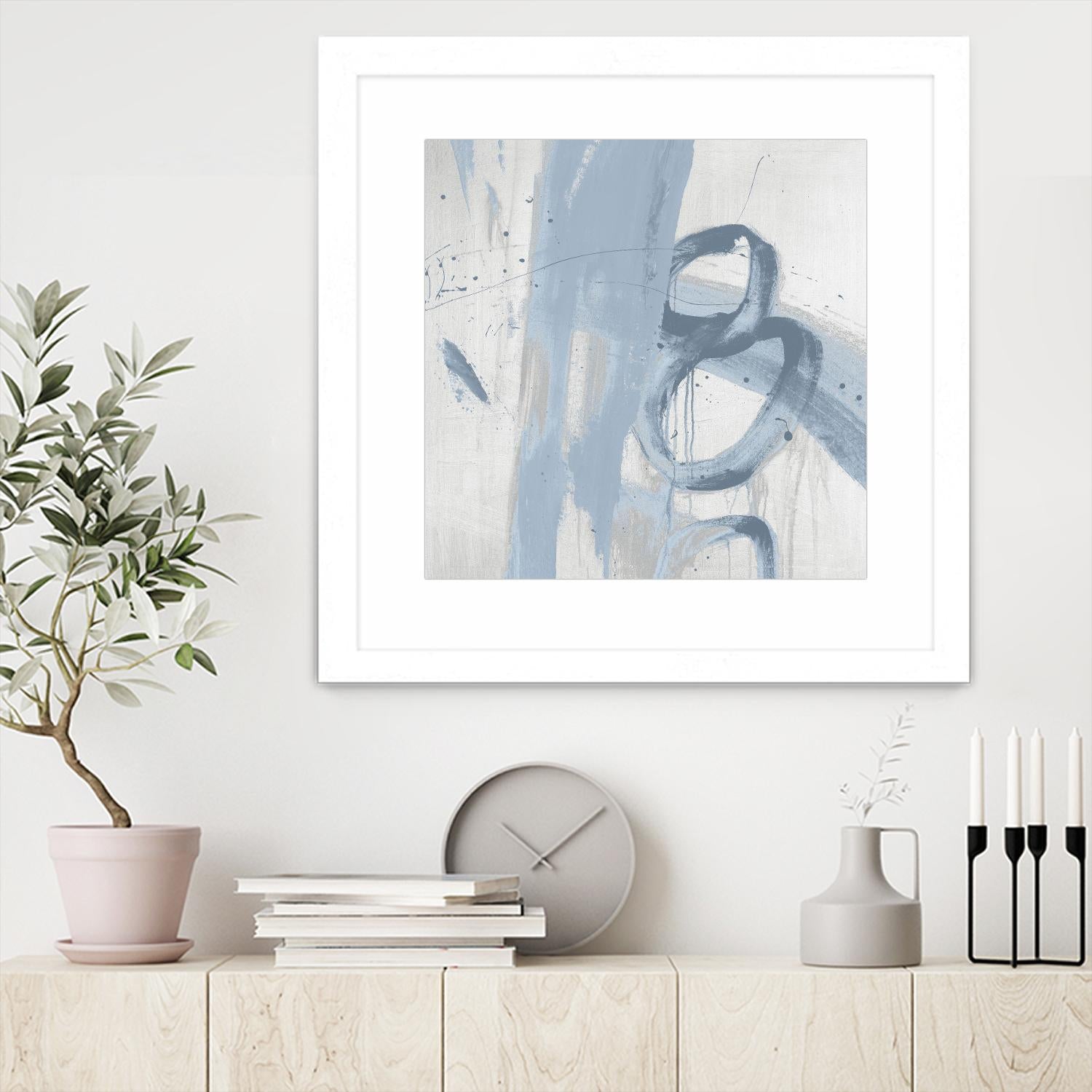 Twice Over IX by Daleno Art on GIANT ART - blue abstract abstrait