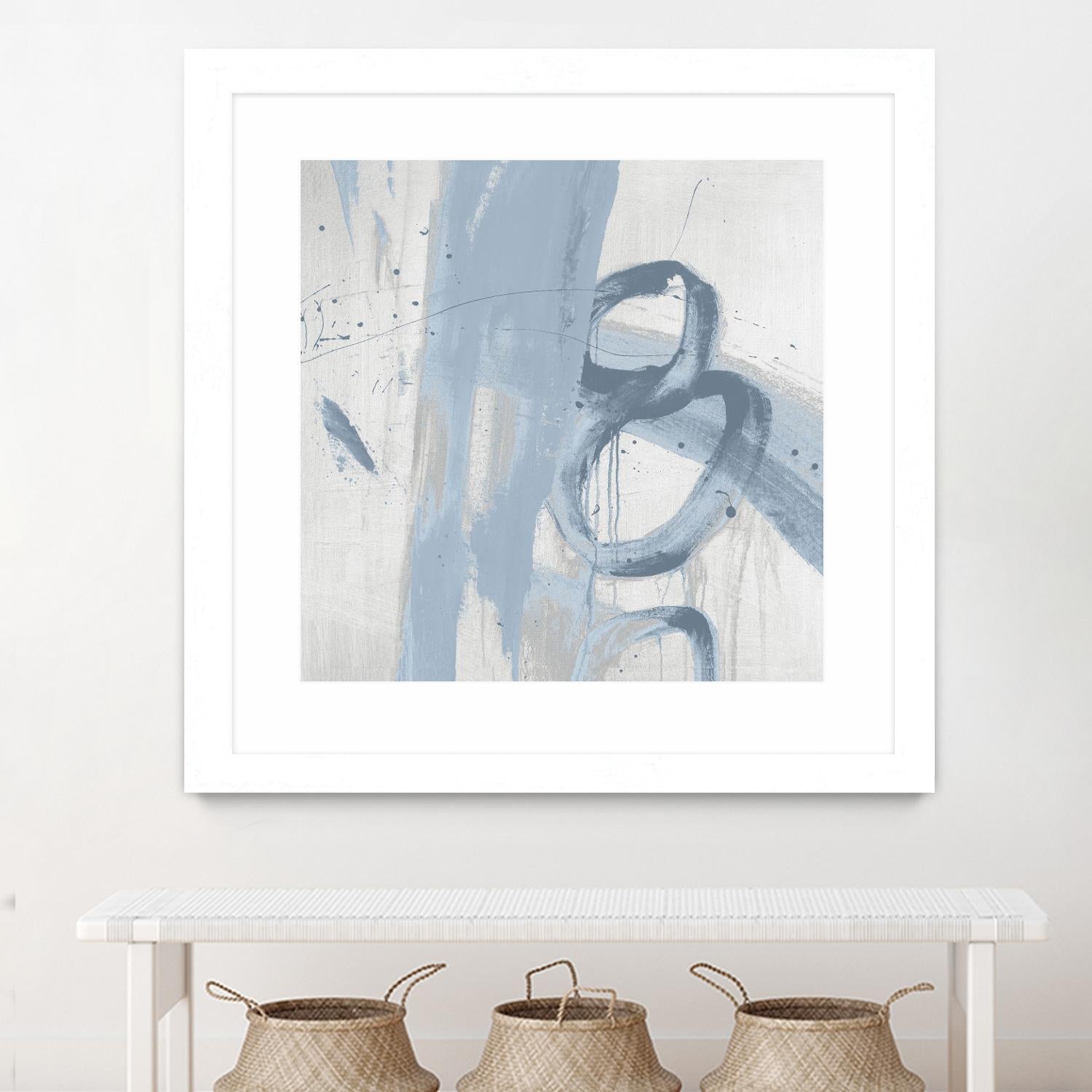 Twice Over IX by Daleno Art on GIANT ART - blue abstract abstrait