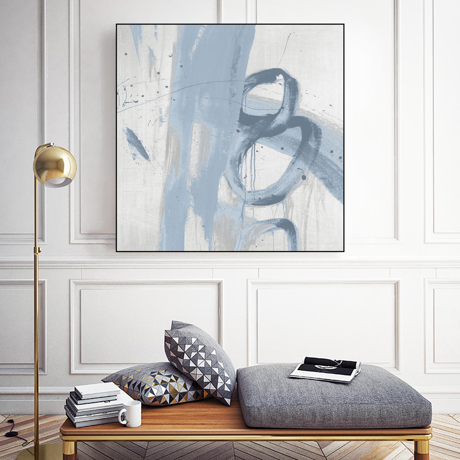 Twice Over IX by Daleno Art on GIANT ART - blue abstract abstrait