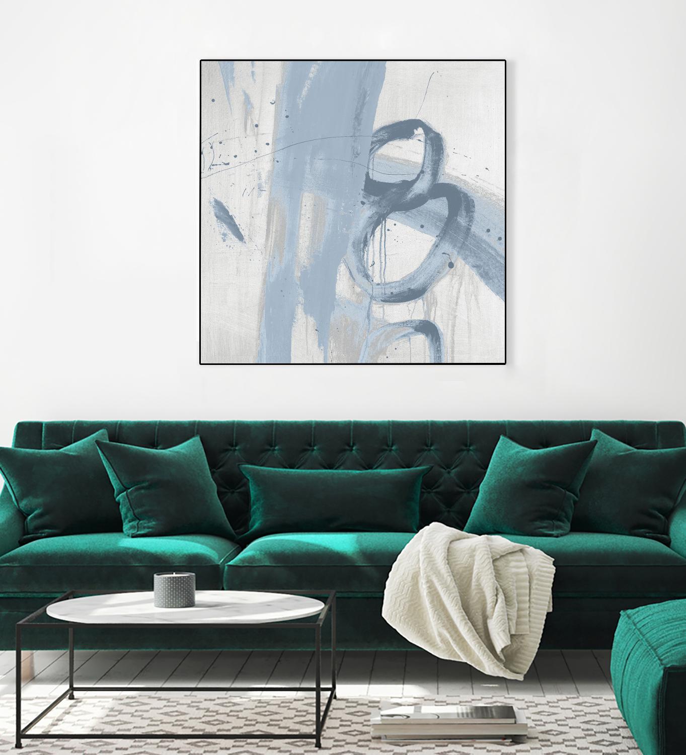 Twice Over IX by Daleno Art on GIANT ART - blue abstract abstrait