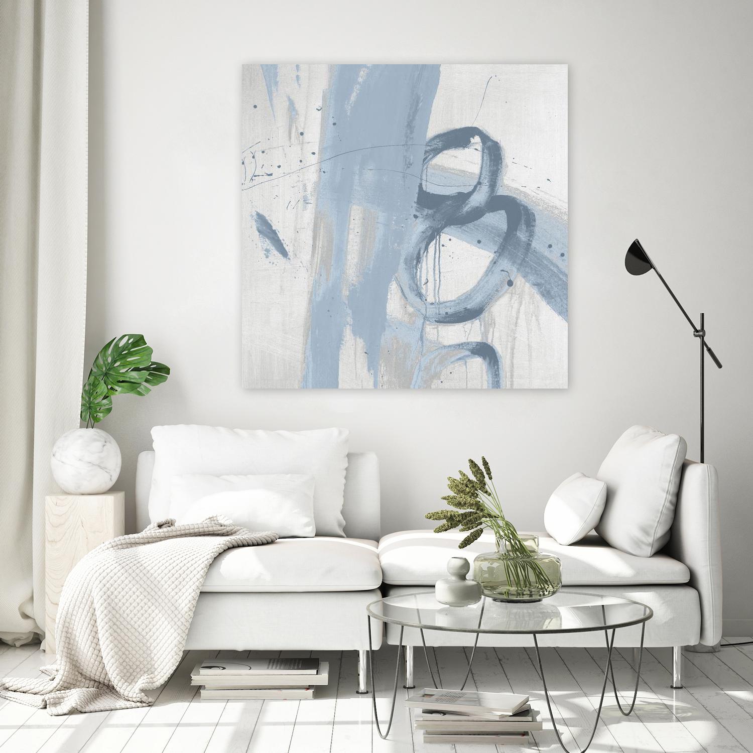 Twice Over IX by Daleno Art on GIANT ART - blue abstract abstrait