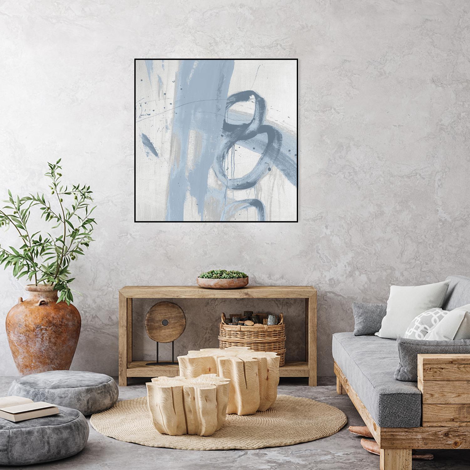 Twice Over IX by Daleno Art on GIANT ART - blue abstract abstrait