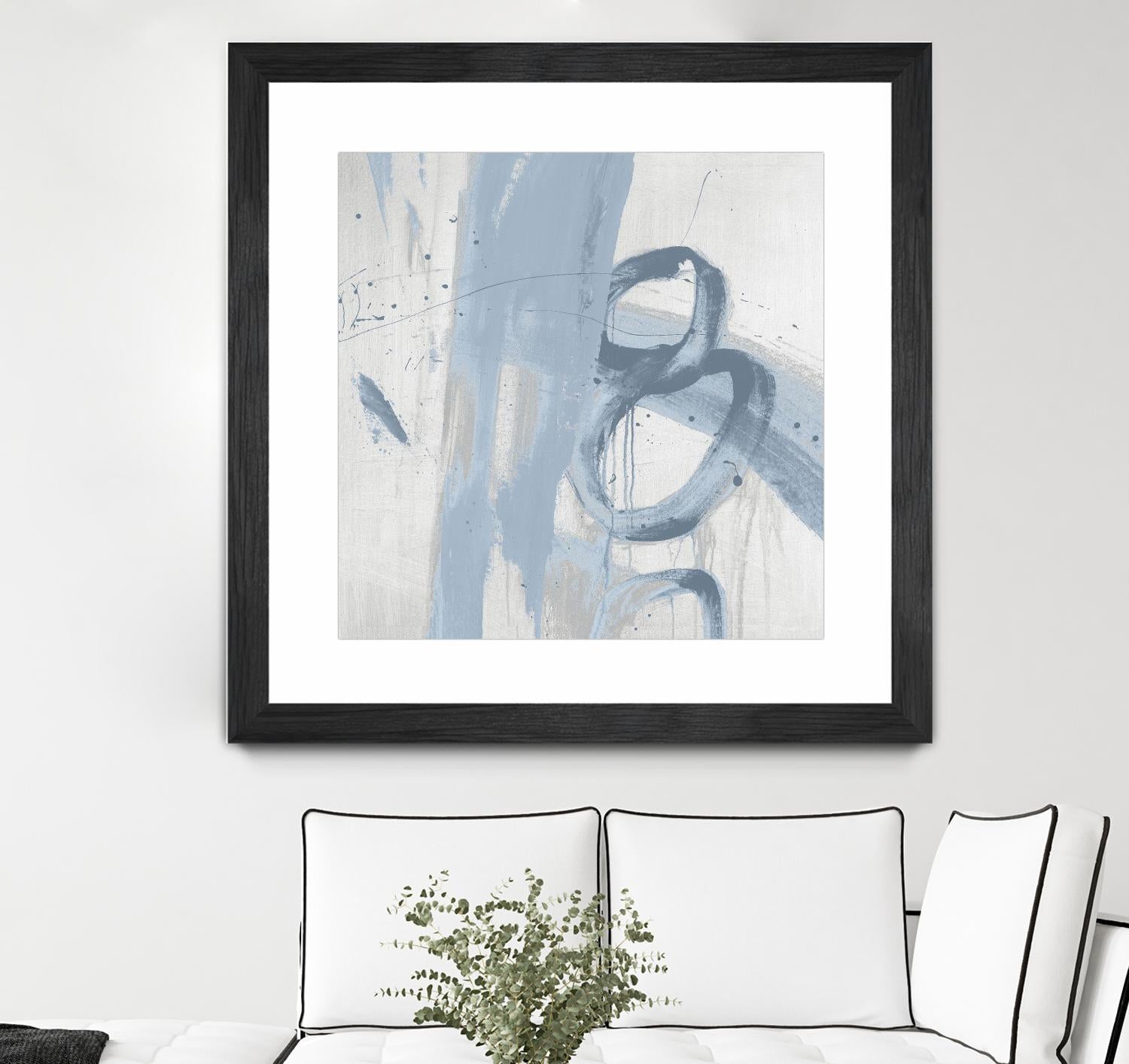 Twice Over IX by Daleno Art on GIANT ART - blue abstract abstrait