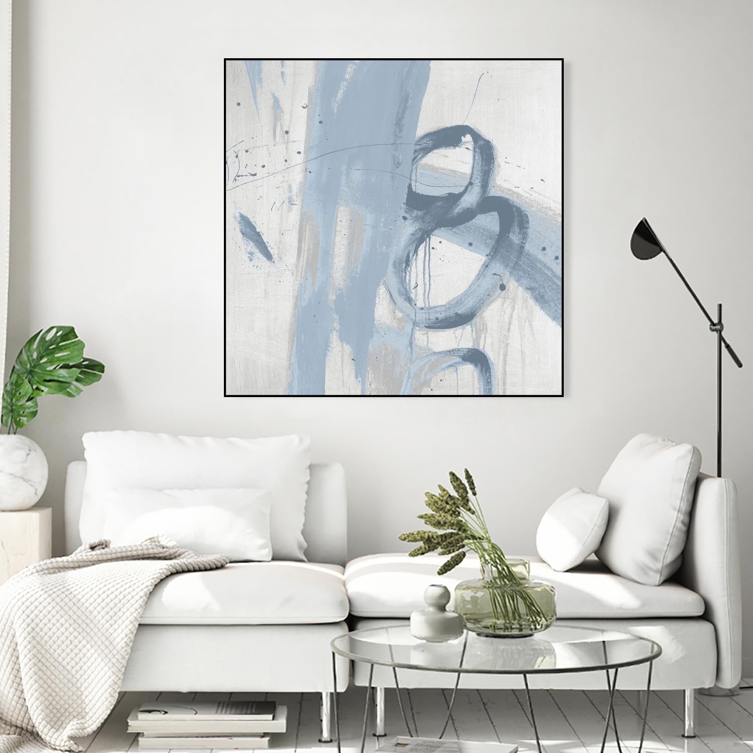 Twice Over IX by Daleno Art on GIANT ART - blue abstract abstrait