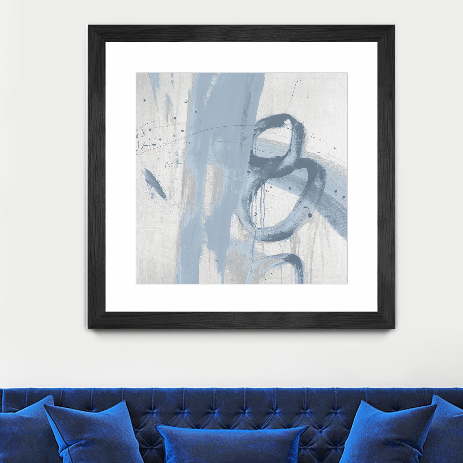 Twice Over IX by Daleno Art on GIANT ART - blue abstract abstrait