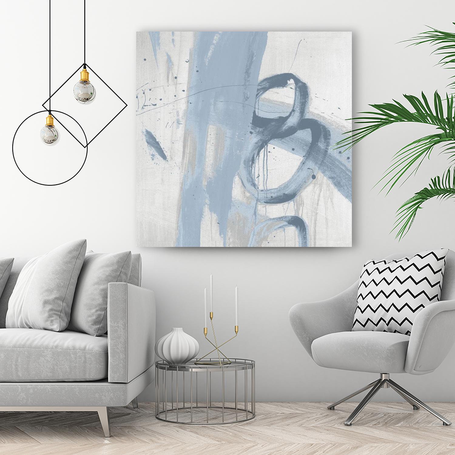 Twice Over IX by Daleno Art on GIANT ART - blue abstract abstrait