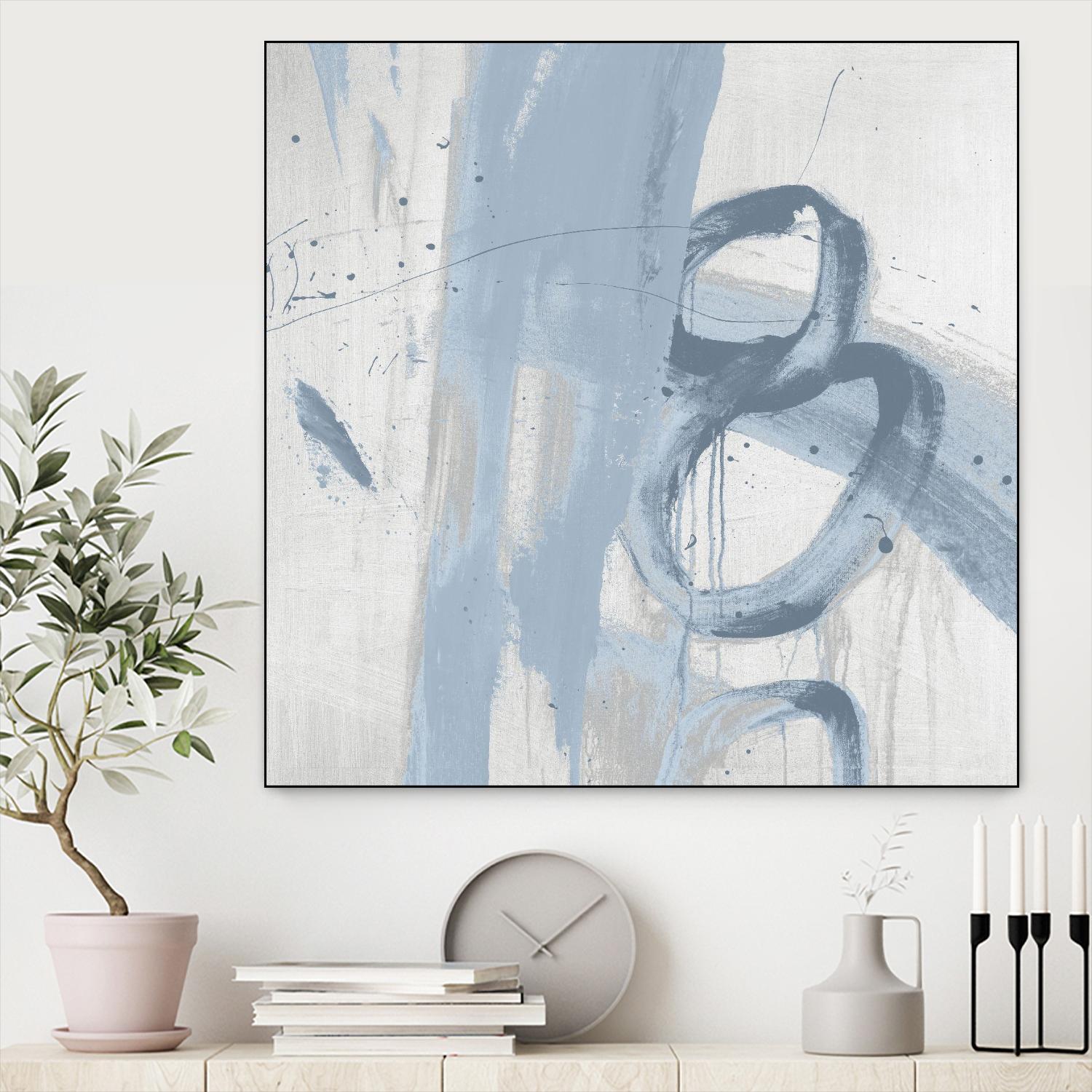 Twice Over IX by Daleno Art on GIANT ART - blue abstract abstrait
