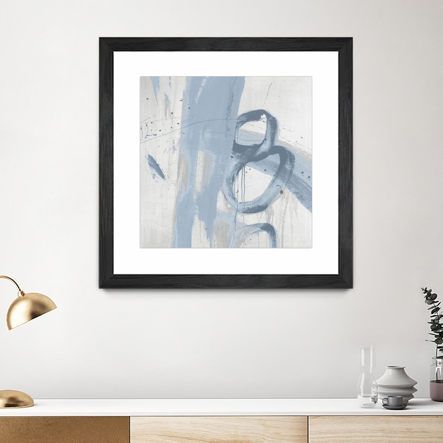 Twice Over IX by Daleno Art on GIANT ART - blue abstract abstrait