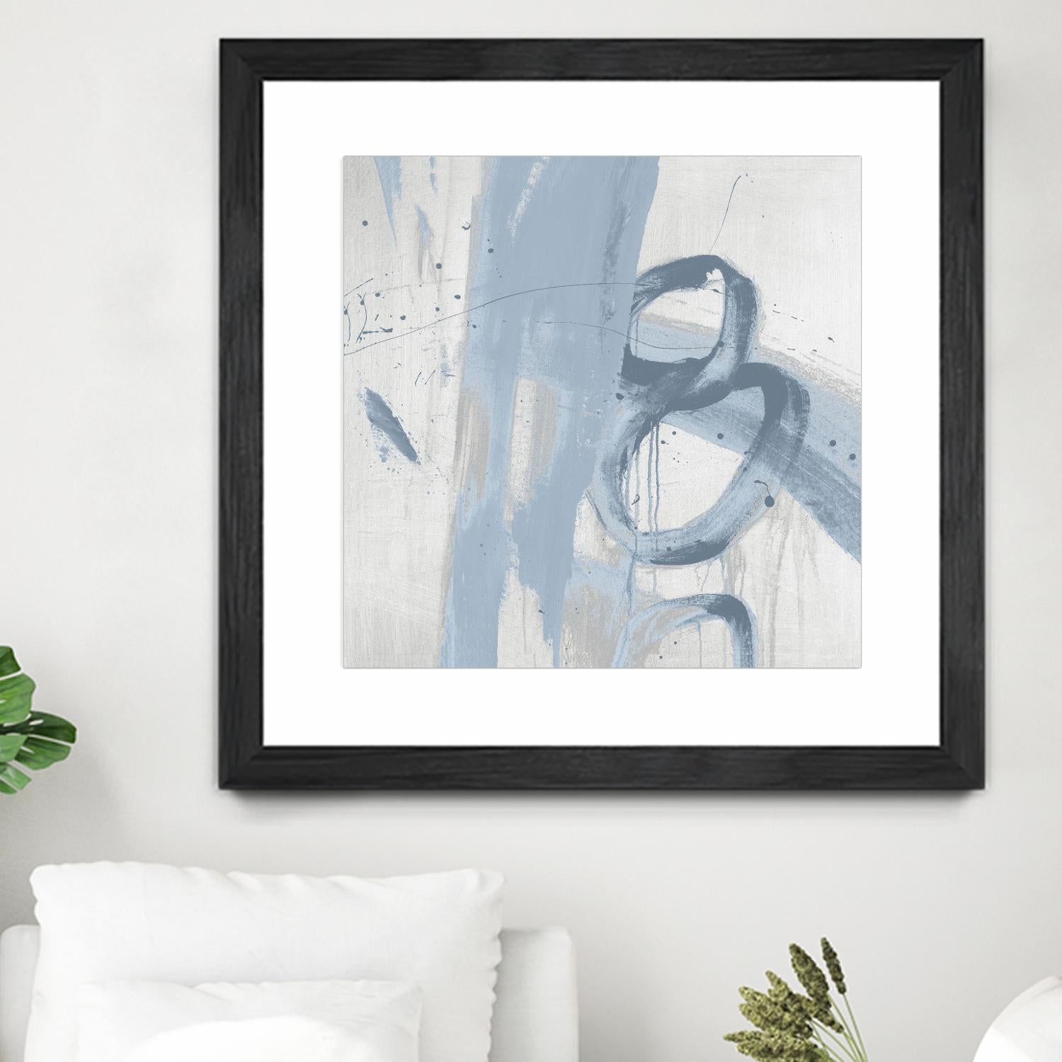 Twice Over IX by Daleno Art on GIANT ART - blue abstract abstrait