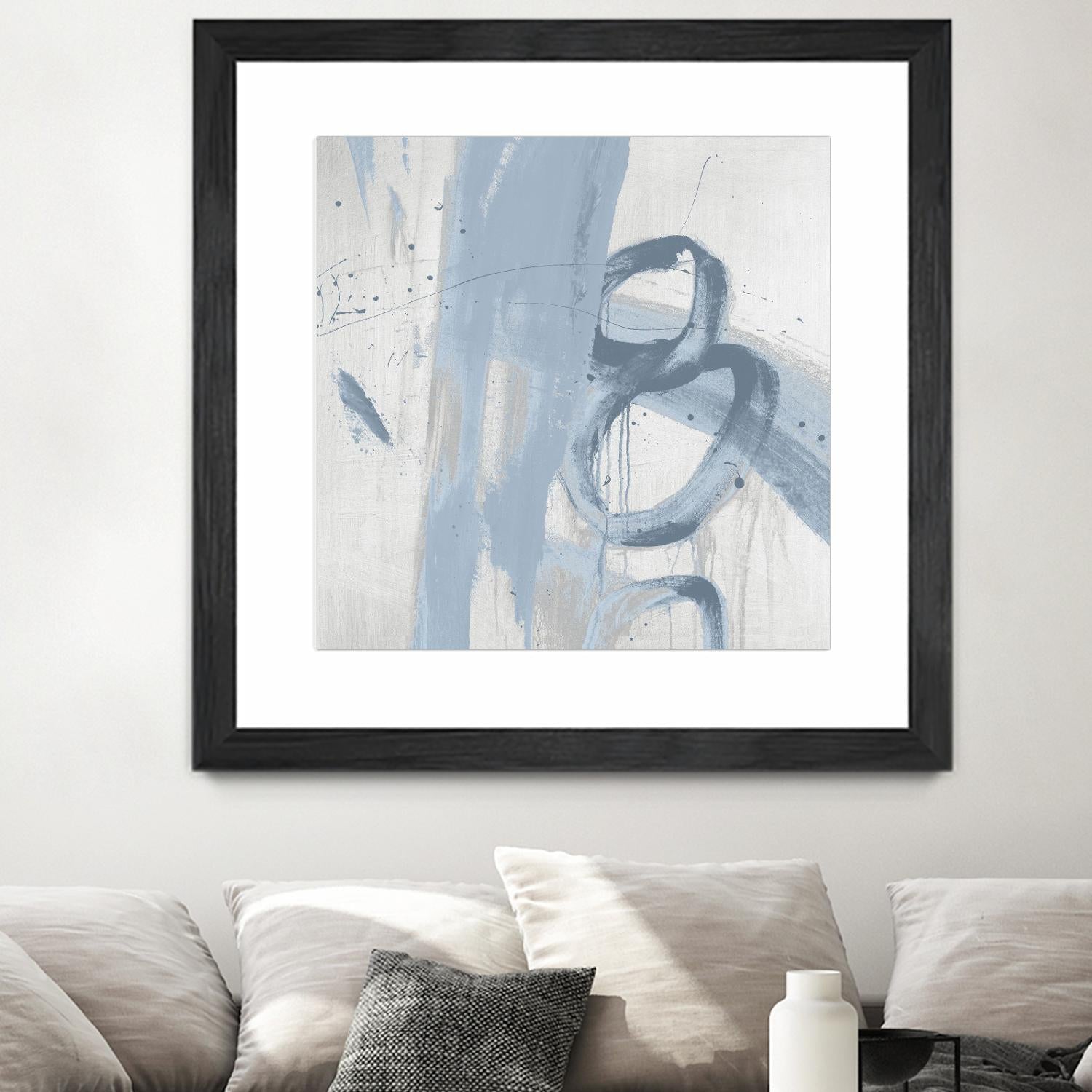 Twice Over IX by Daleno Art on GIANT ART - blue abstract abstrait