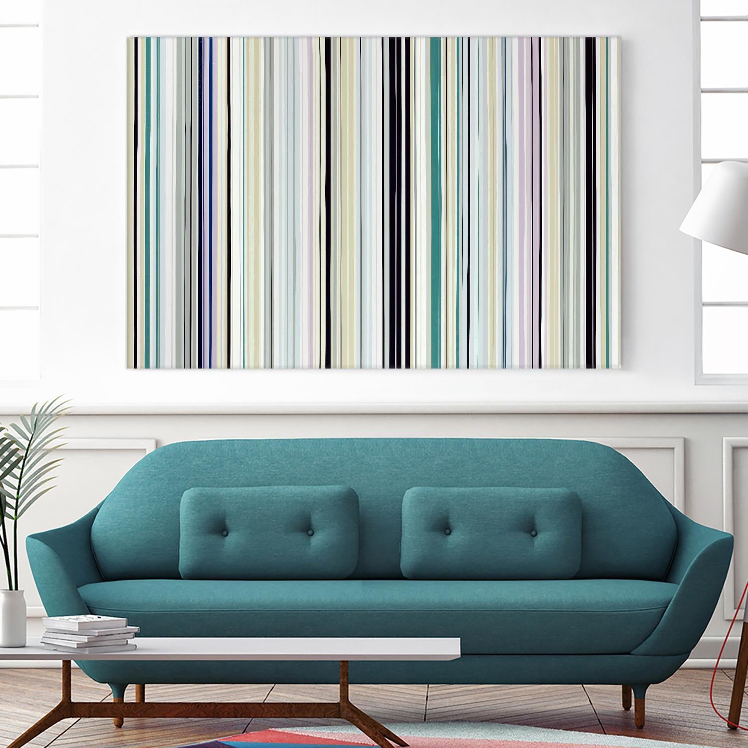 Never Going Straight by Daleno Art on GIANT ART - pink linear stripes