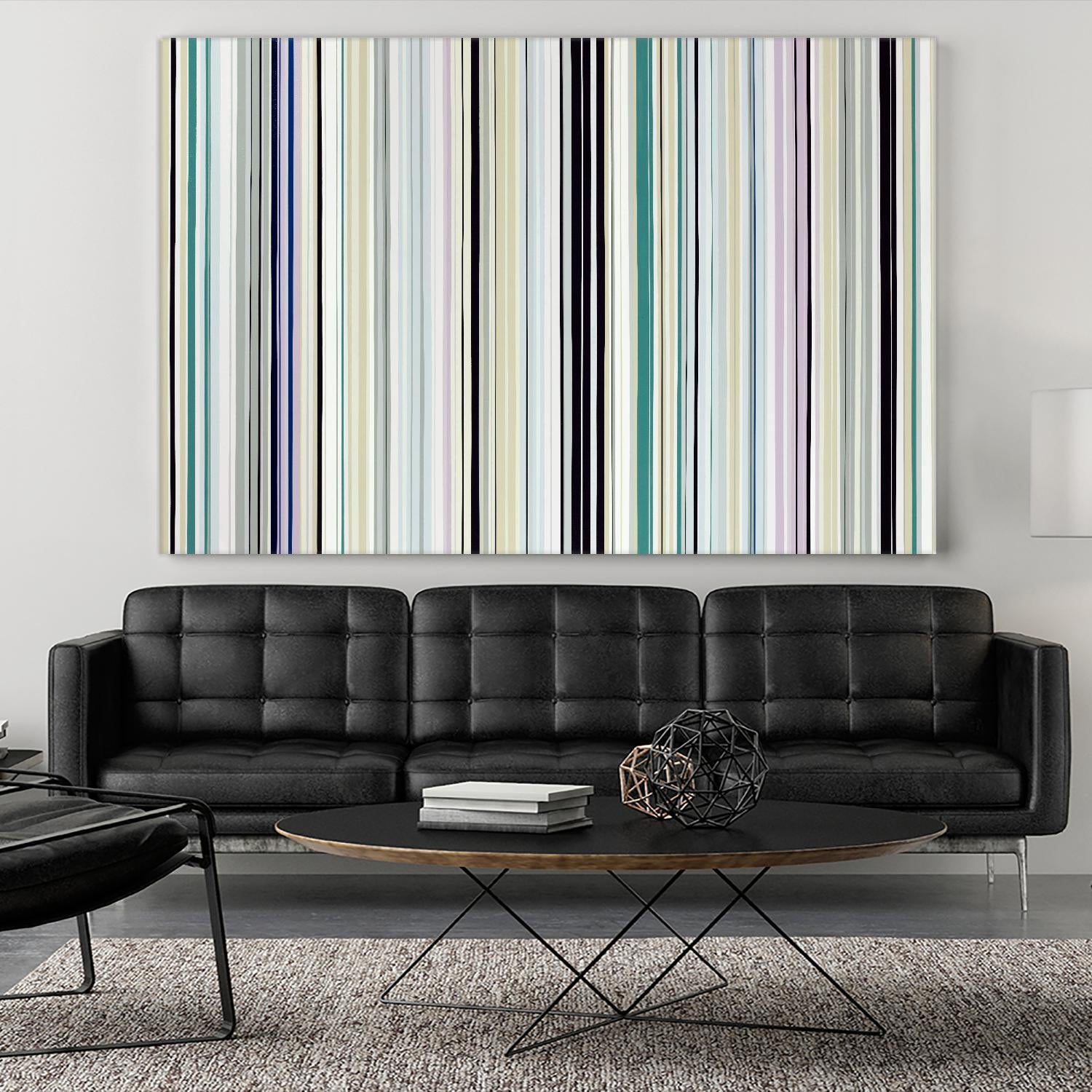 Never Going Straight by Daleno Art on GIANT ART - pink linear stripes