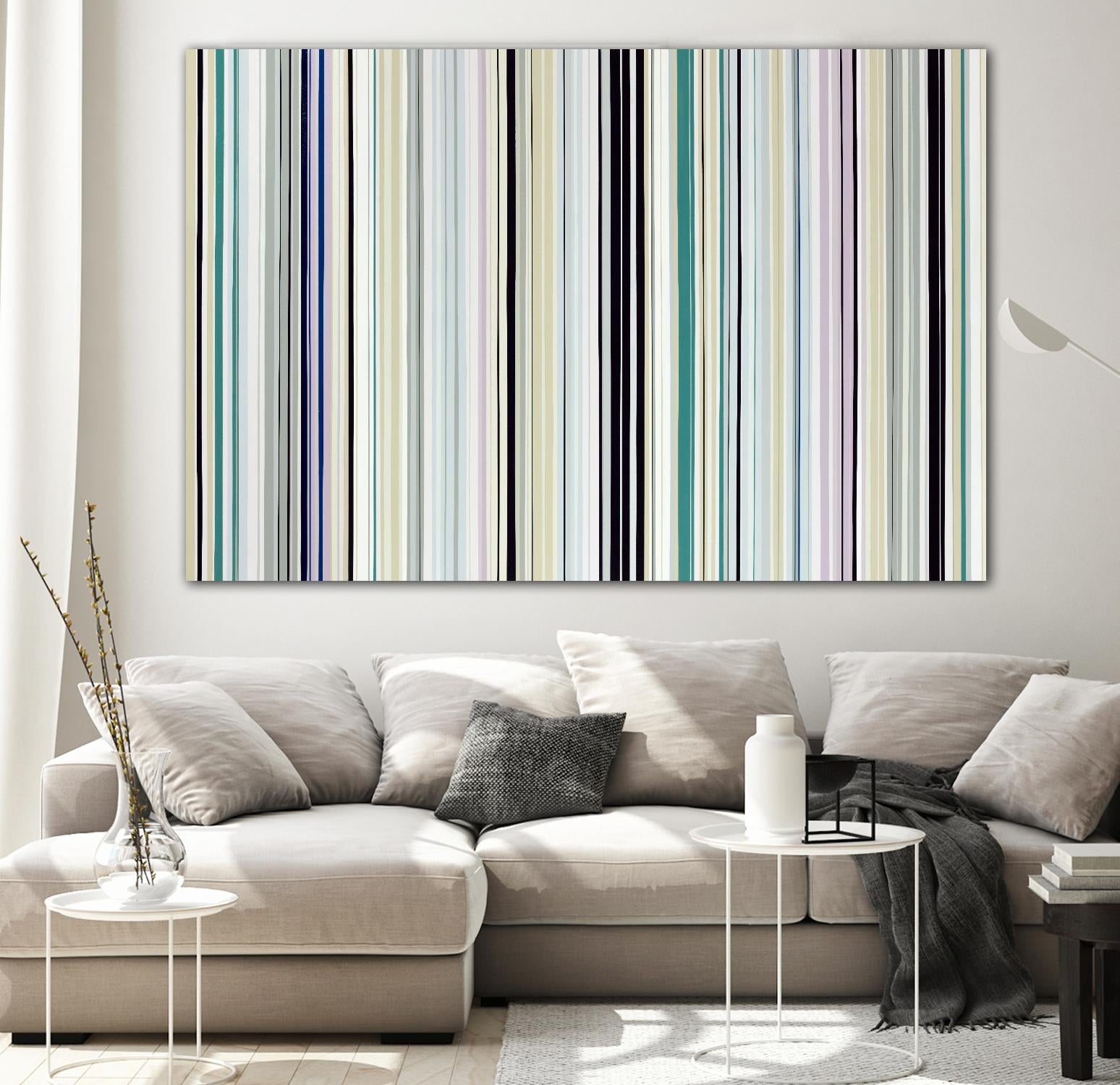Never Going Straight by Daleno Art on GIANT ART - pink linear stripes