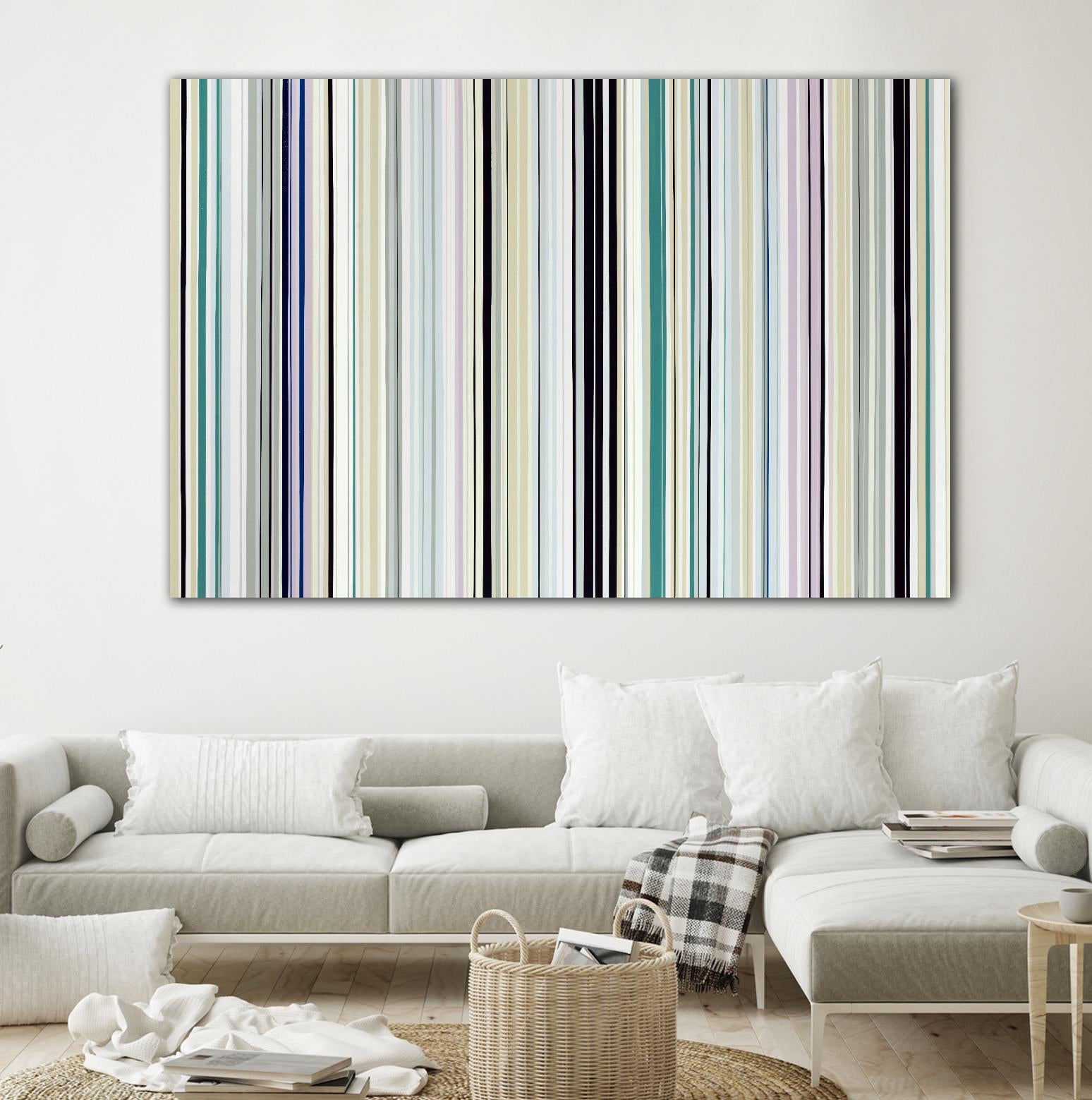 Never Going Straight by Daleno Art on GIANT ART - pink linear stripes