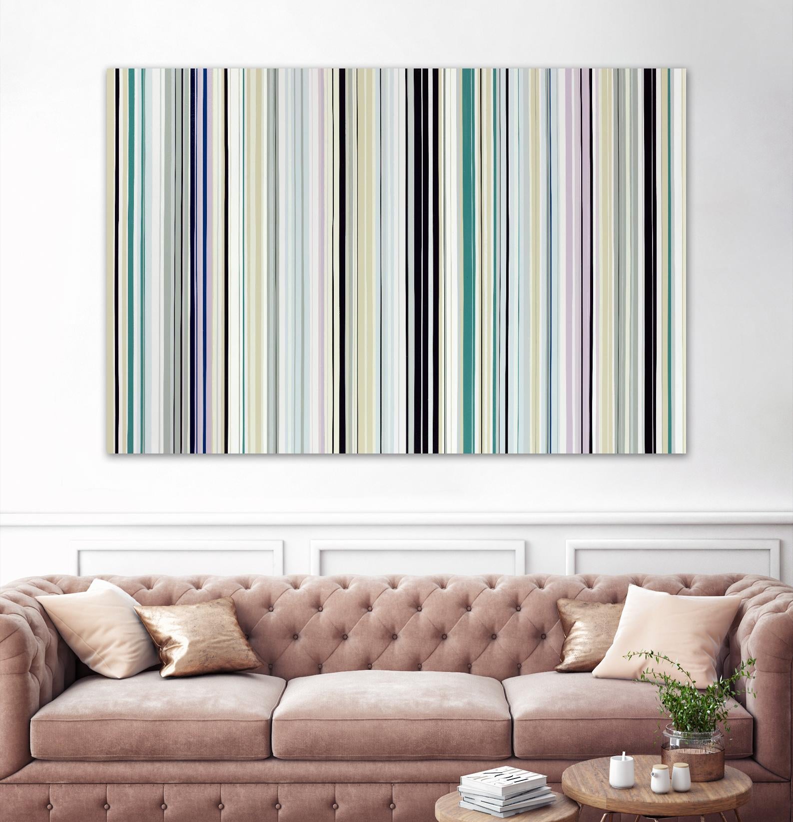 Never Going Straight by Daleno Art on GIANT ART - pink linear stripes