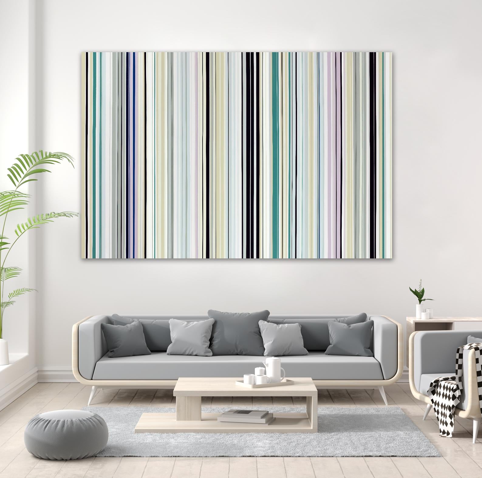 Never Going Straight by Daleno Art on GIANT ART - pink linear stripes