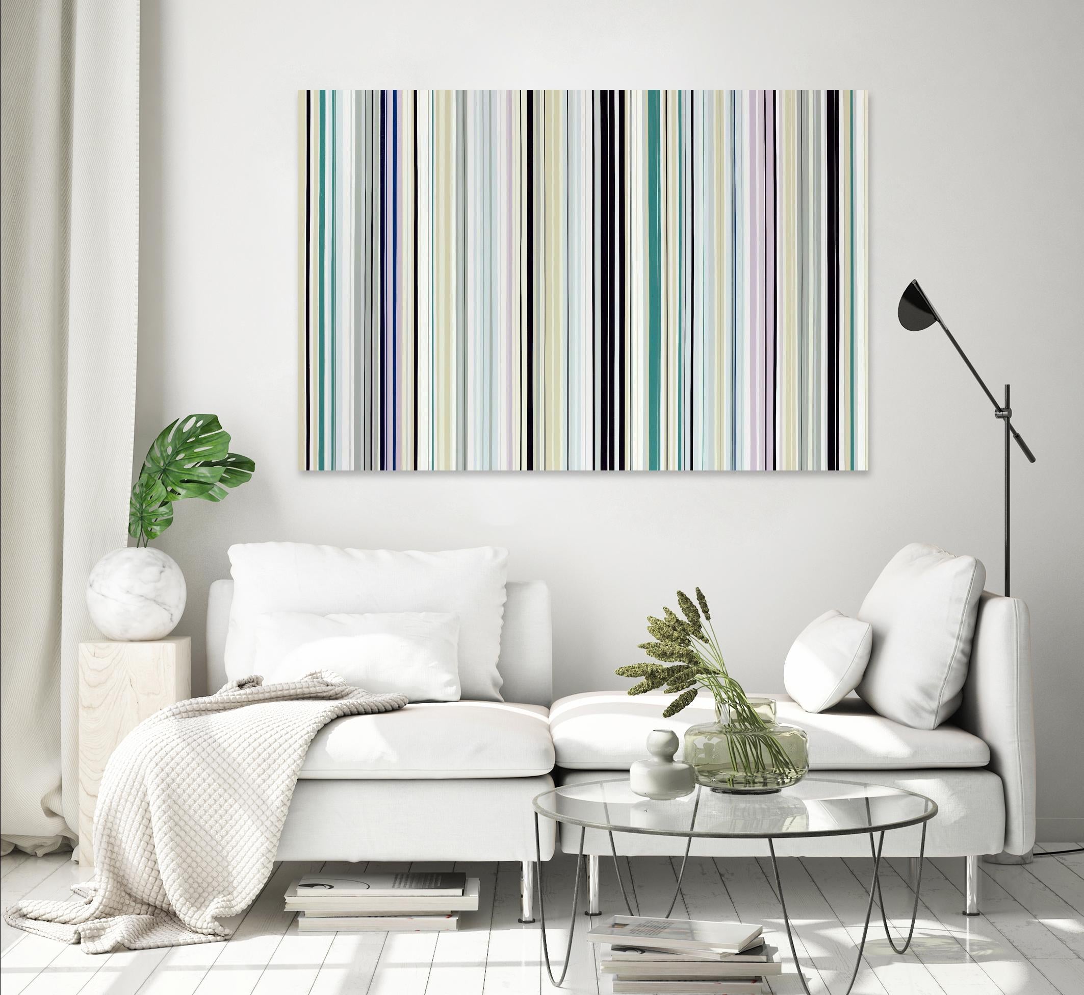 Never Going Straight by Daleno Art on GIANT ART - pink linear stripes