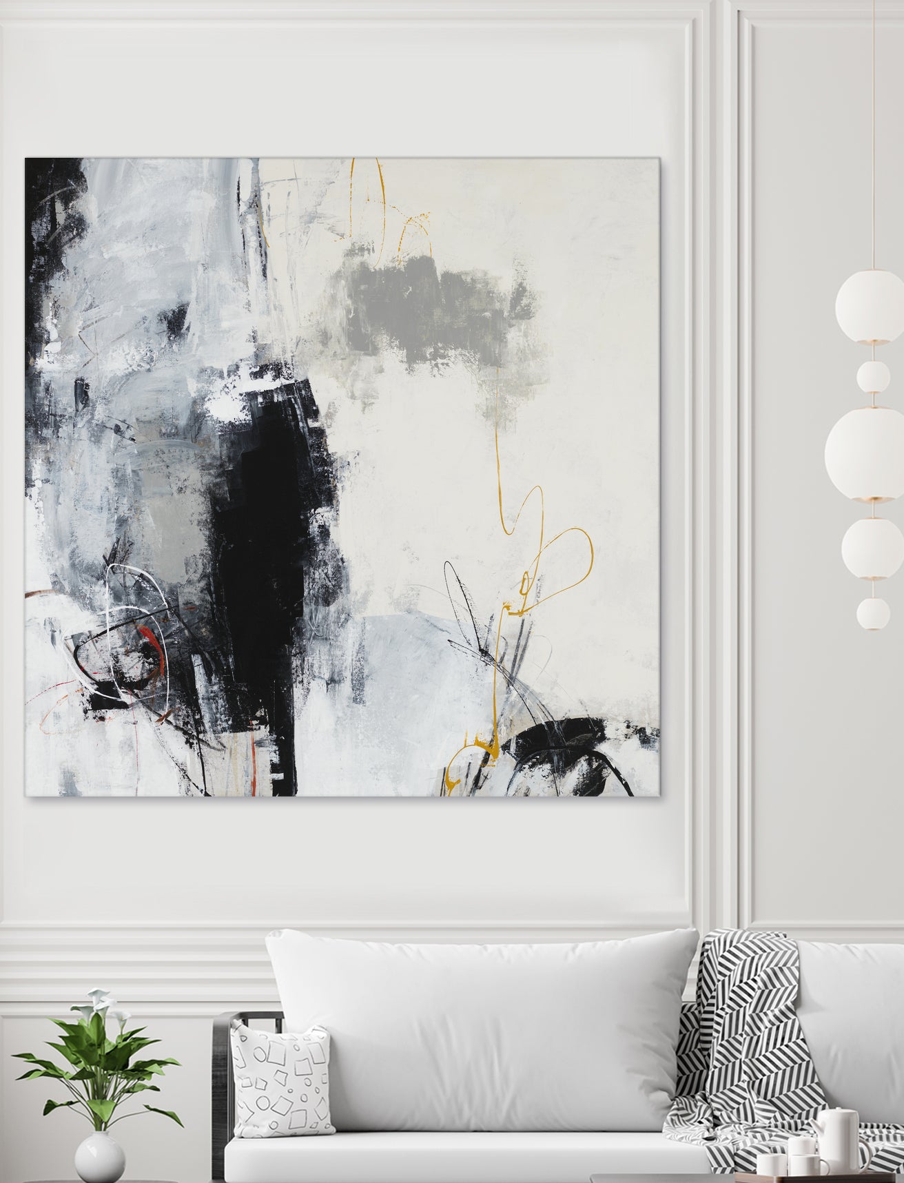 Center of the Mind by Daleno Art on GIANT ART - grey abstract