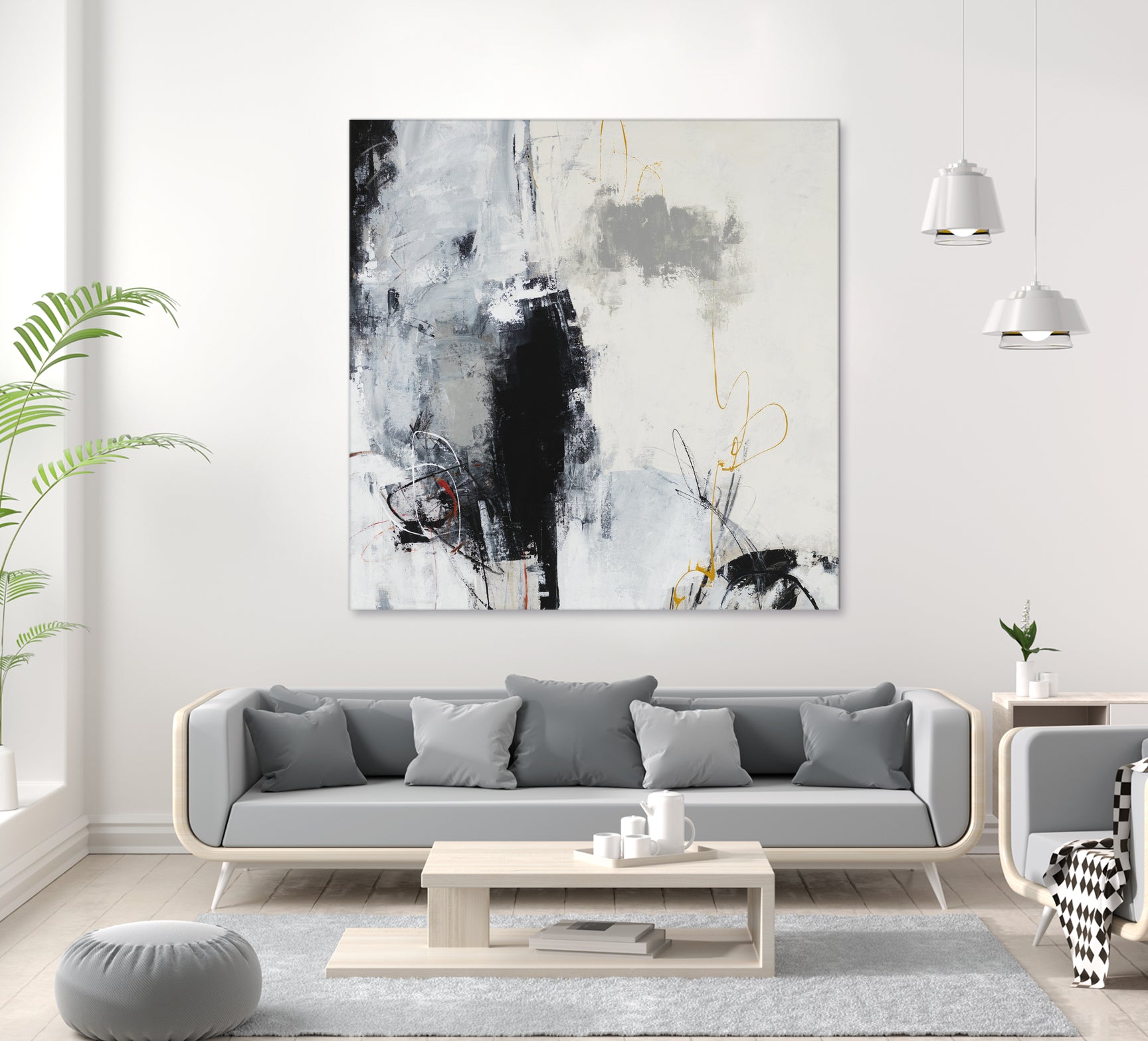 Center of the Mind by Daleno Art on GIANT ART - grey abstract