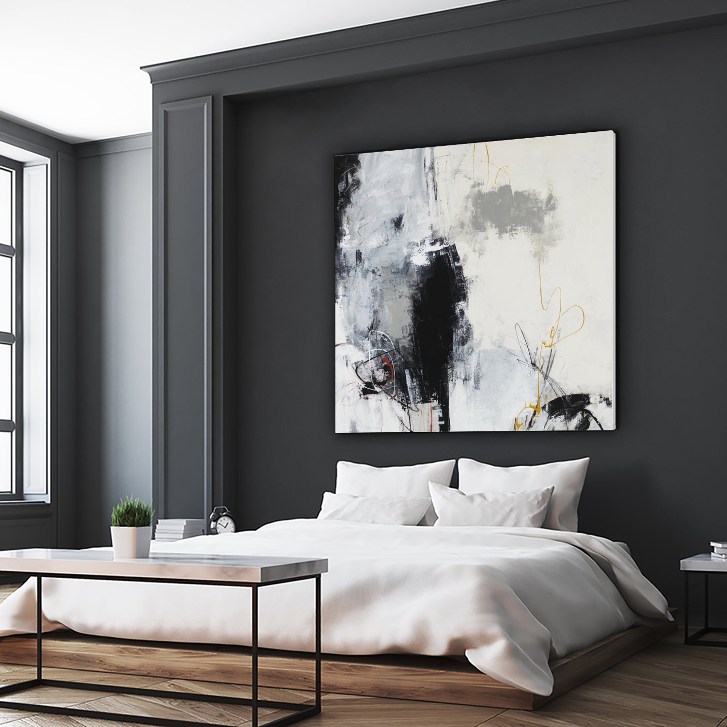 Center of the Mind by Daleno Art on GIANT ART - grey abstract