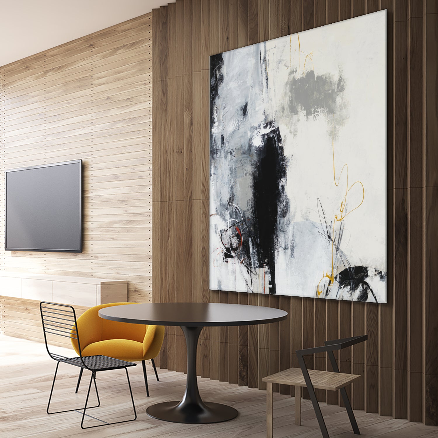 Center of the Mind by Daleno Art on GIANT ART - grey abstract