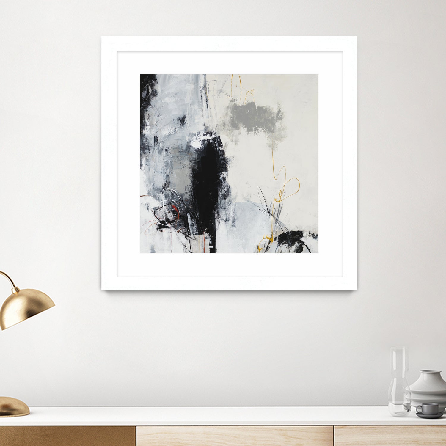 Center of the Mind by Daleno Art on GIANT ART - grey abstract