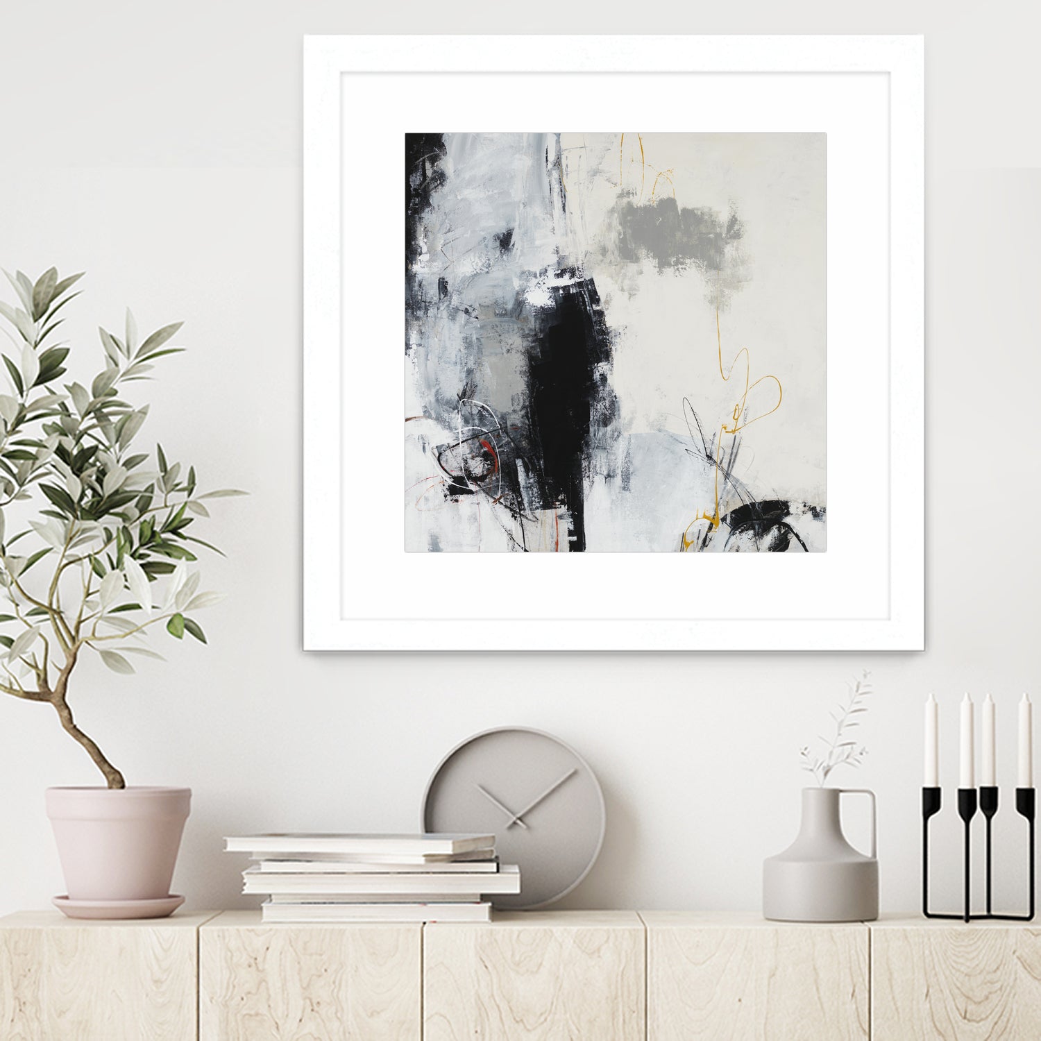 Center of the Mind by Daleno Art on GIANT ART - grey abstract