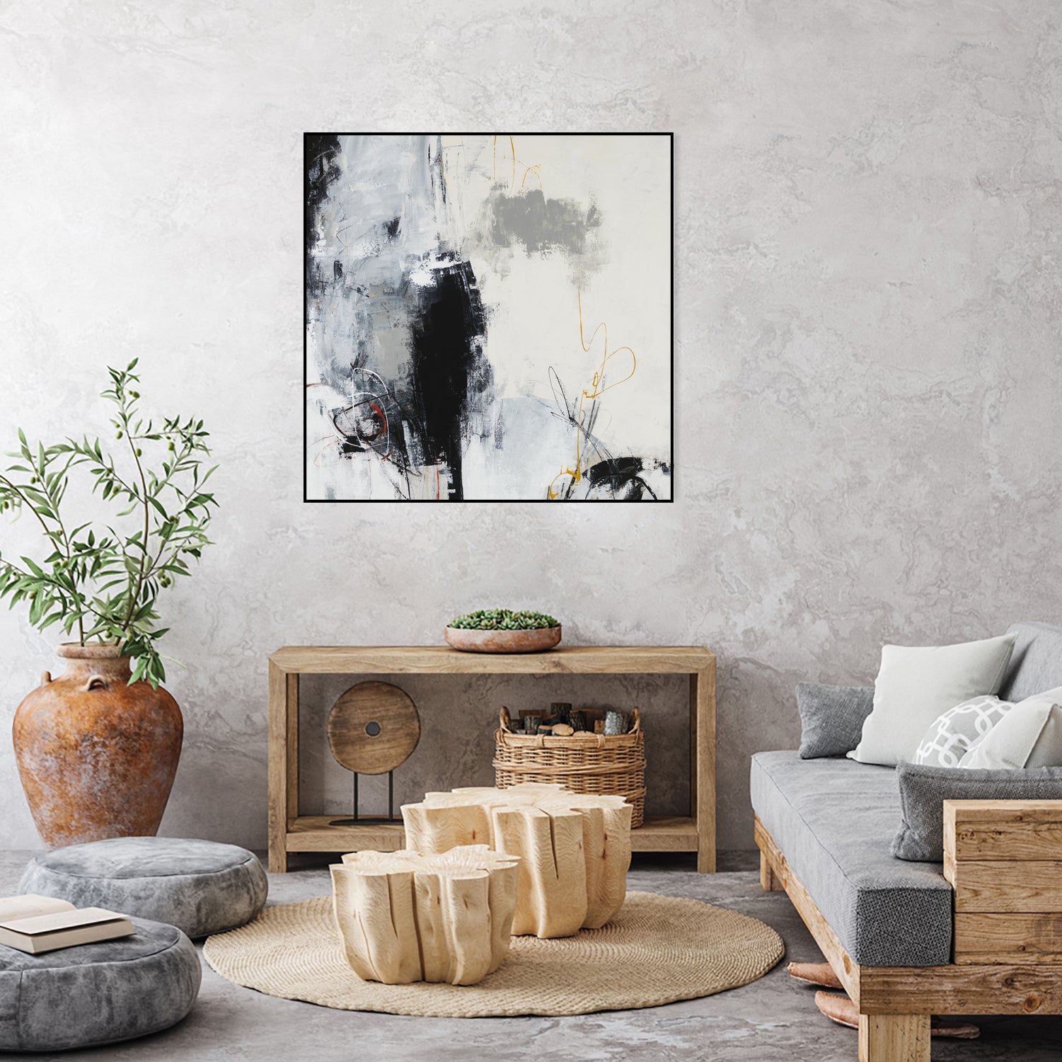 Center of the Mind by Daleno Art on GIANT ART - grey abstract