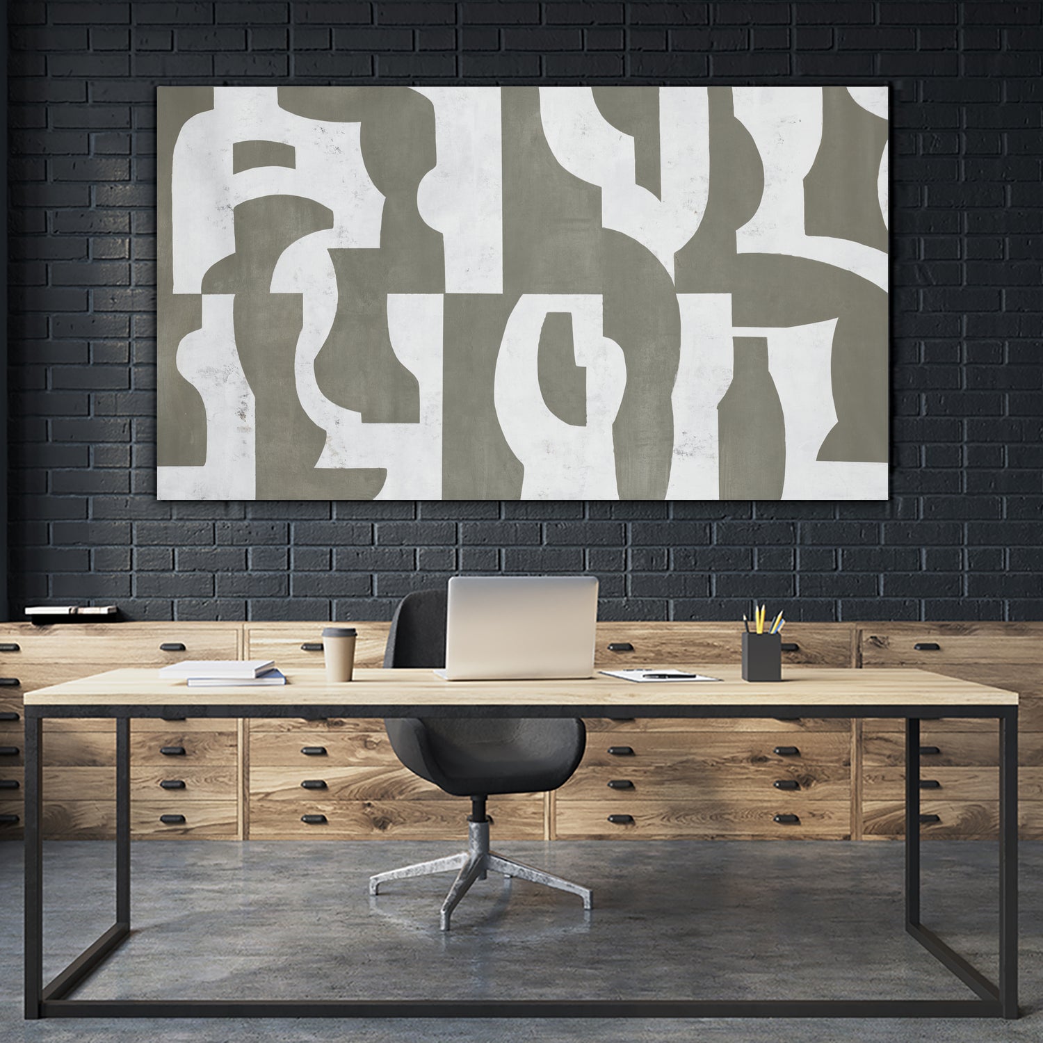 Reconfiguring by Daleno Art on GIANT ART - grey abstract