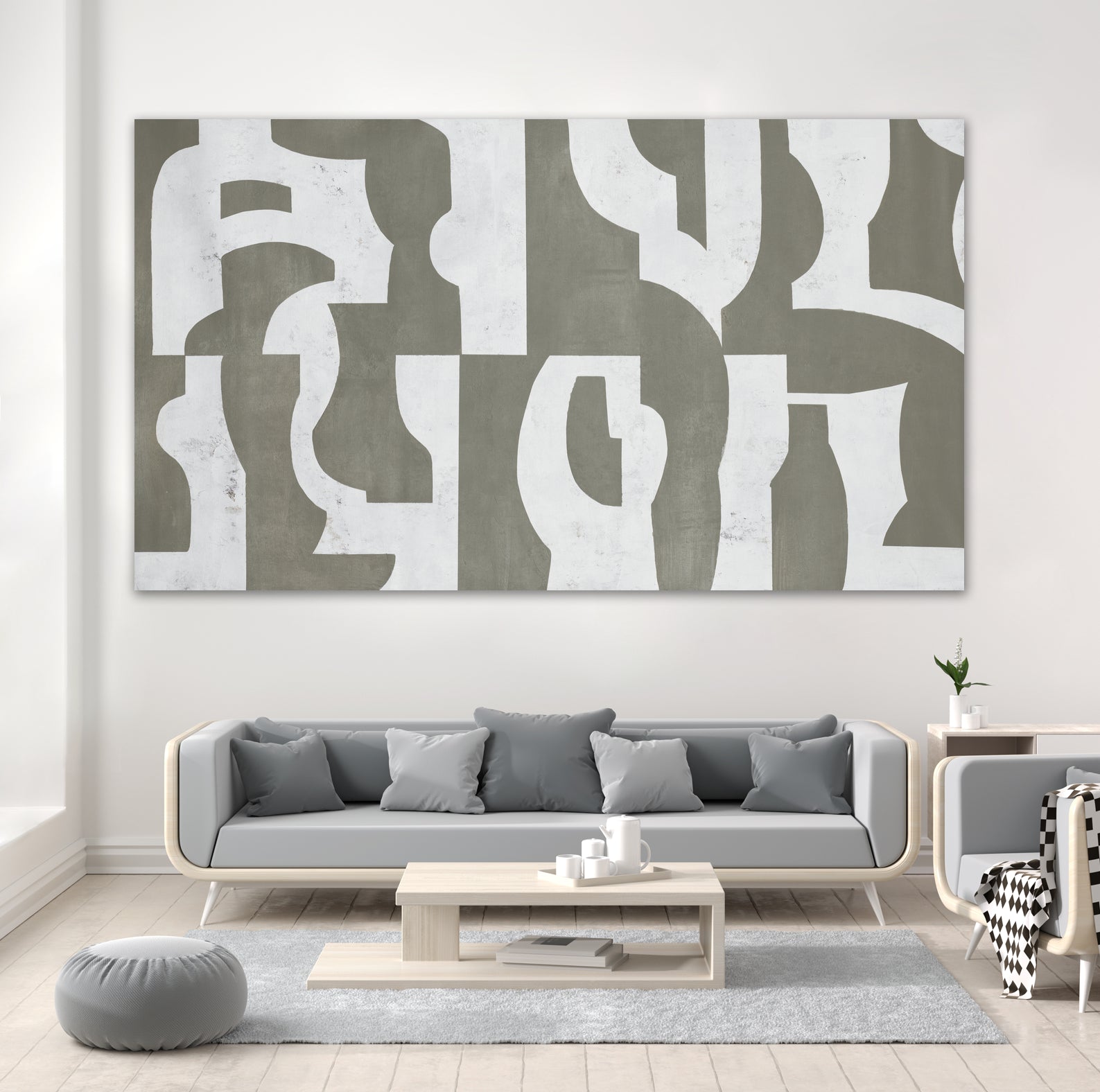 Reconfiguring by Daleno Art on GIANT ART - grey abstract