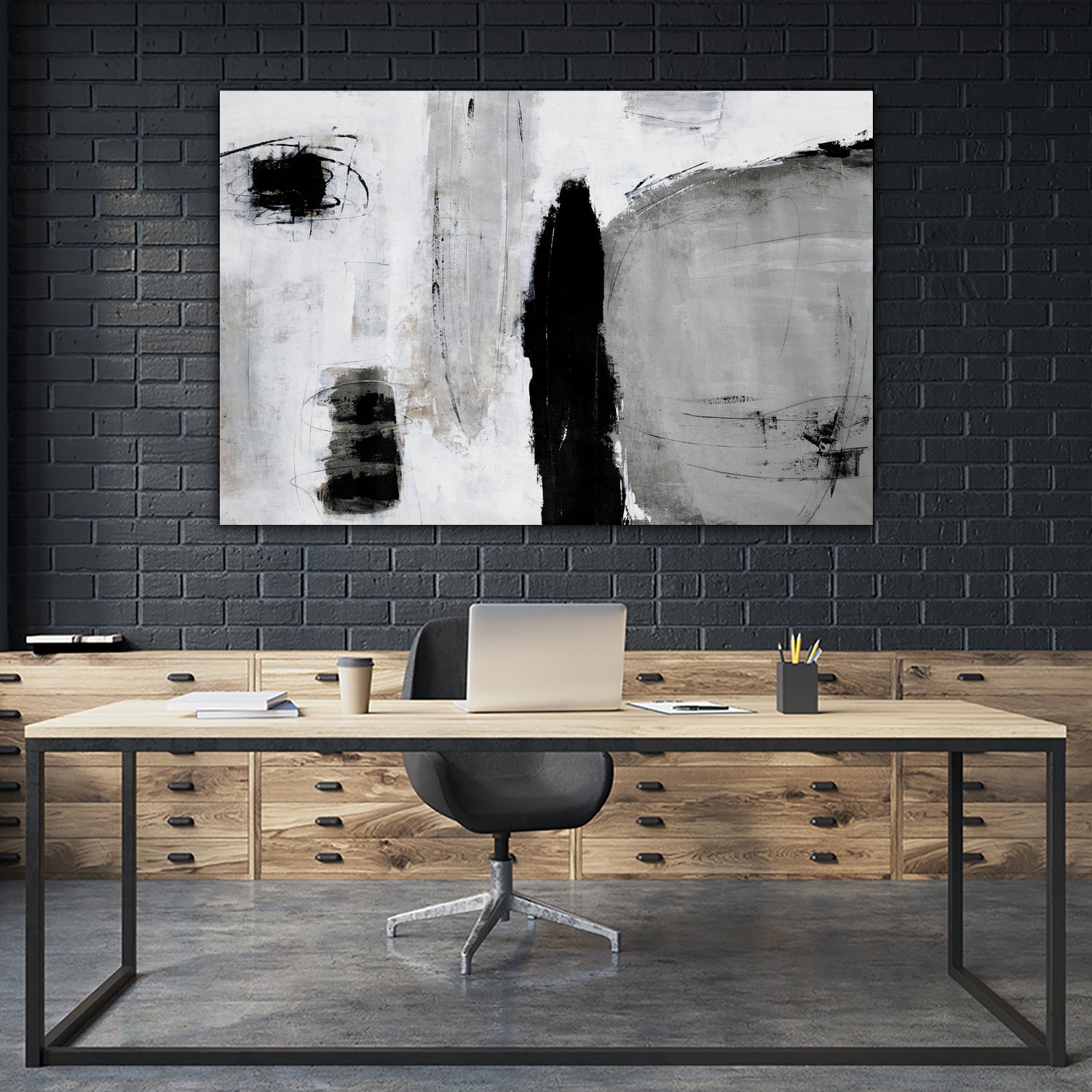 Unlevel by Daleno Art on GIANT ART - grey abstract