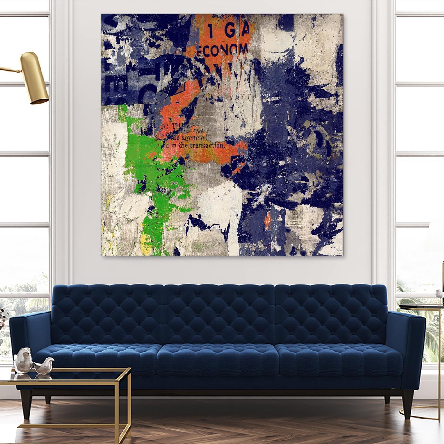 Economic Shift I by Daleno Art on GIANT ART - orange abstract abstrait