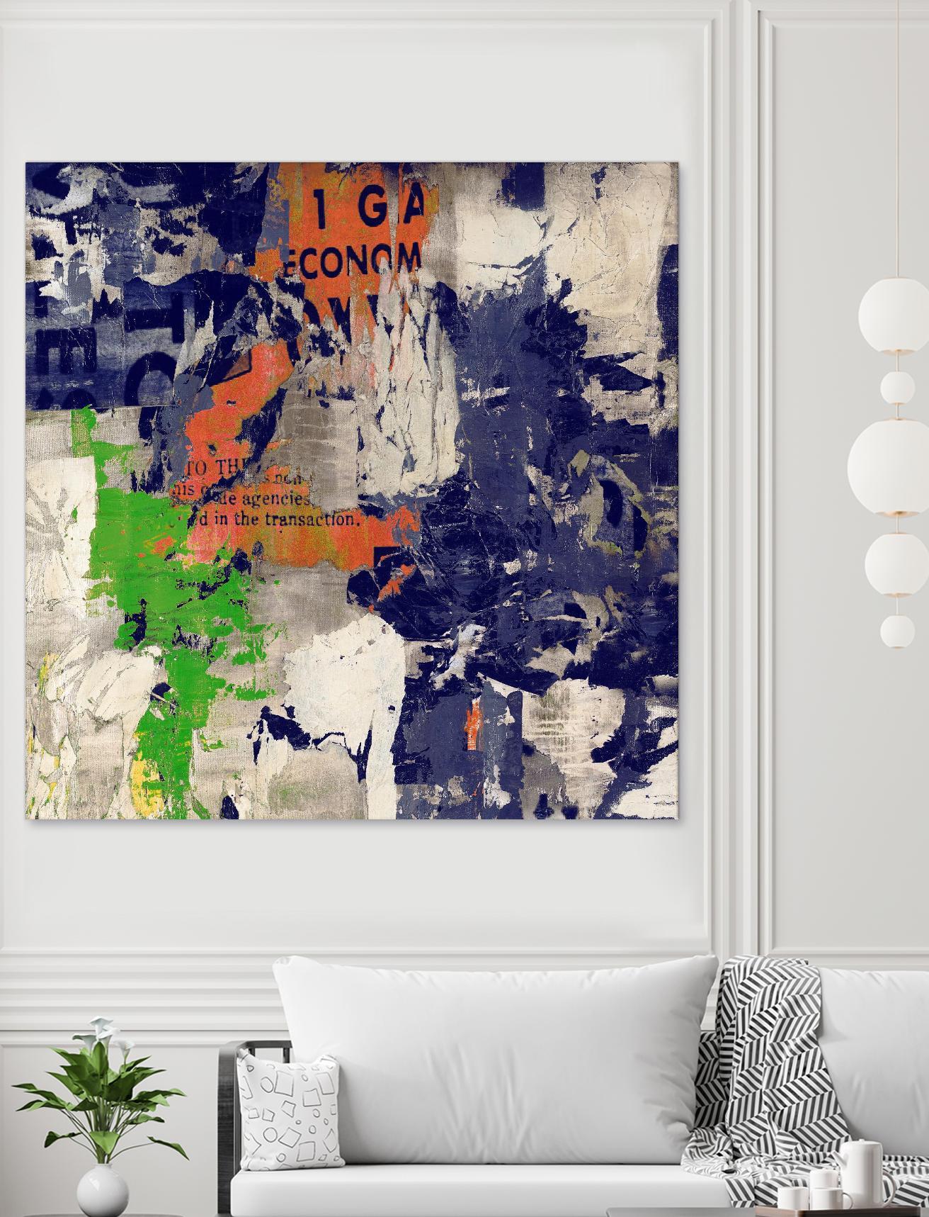 Economic Shift I by Daleno Art on GIANT ART - orange abstract abstrait