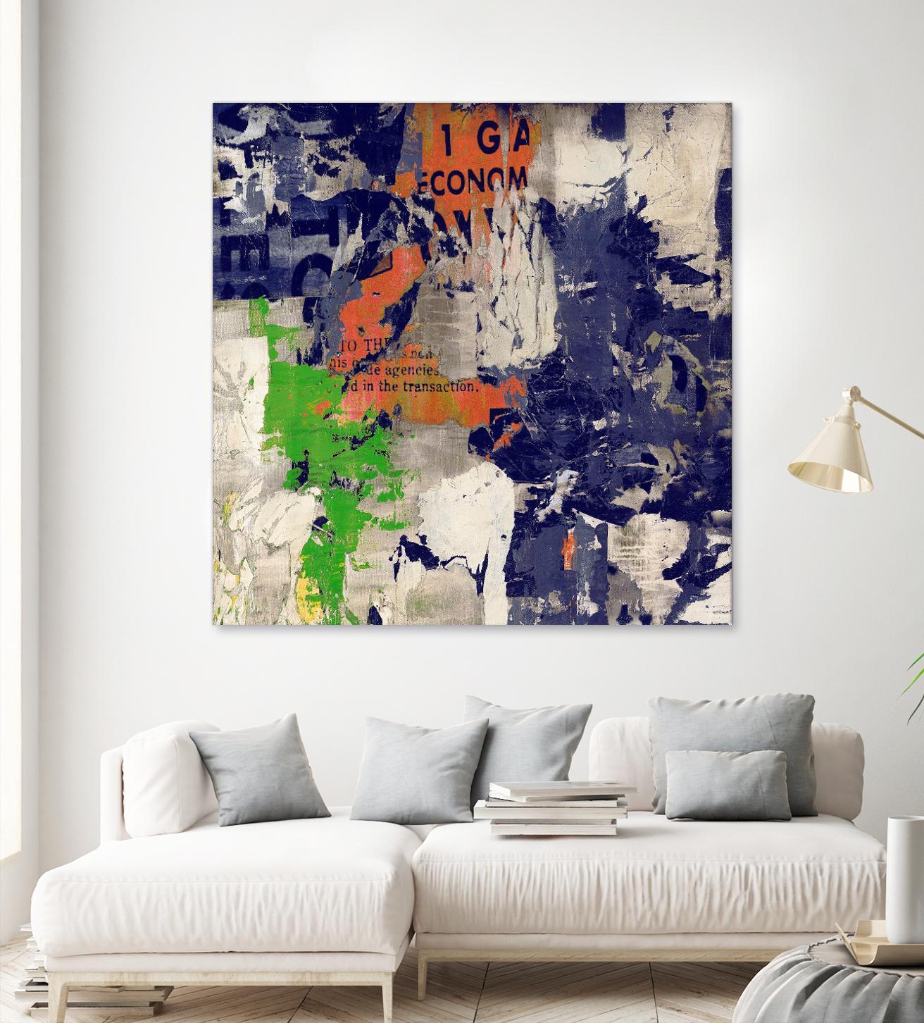 Economic Shift I by Daleno Art on GIANT ART - orange abstract abstrait