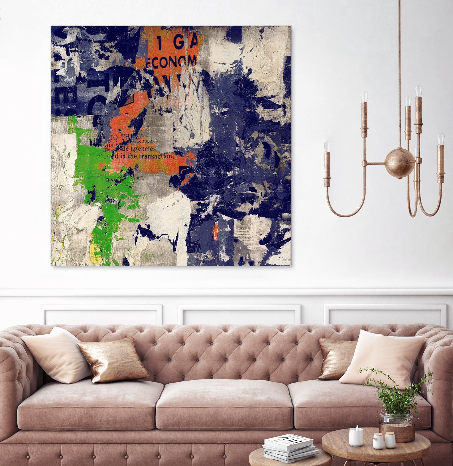 Economic Shift I by Daleno Art on GIANT ART - orange abstract abstrait