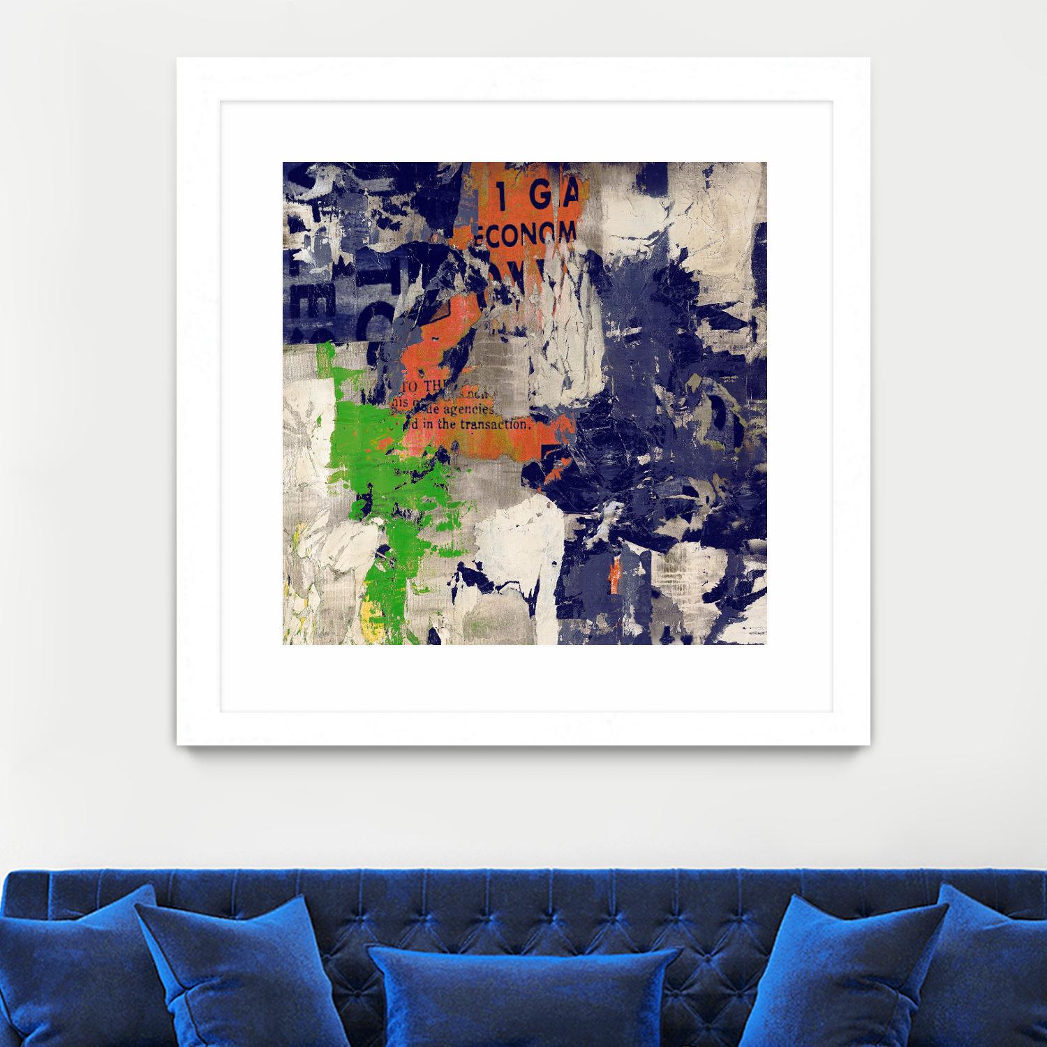 Economic Shift I by Daleno Art on GIANT ART - orange abstract abstrait