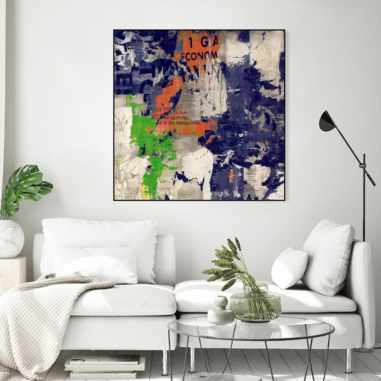 Economic Shift I by Daleno Art on GIANT ART - orange abstract abstrait
