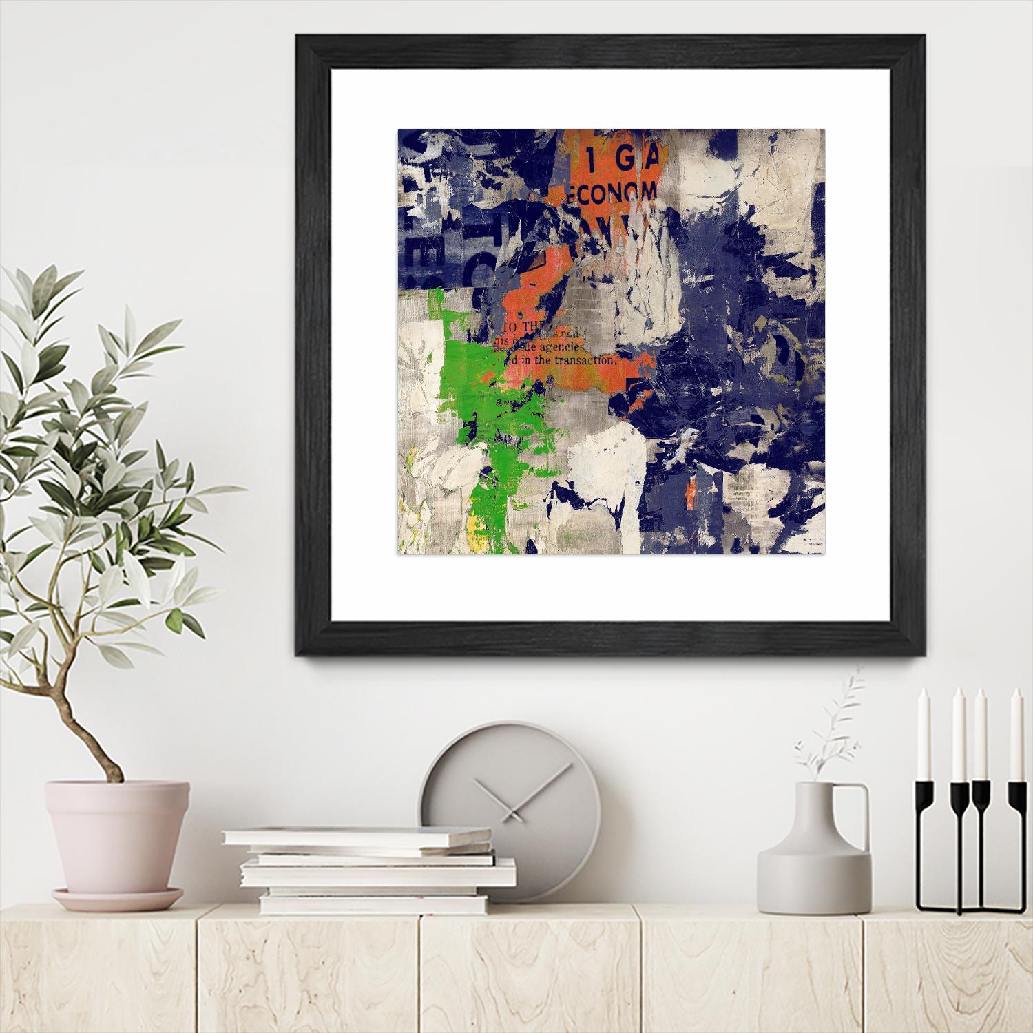 Economic Shift I by Daleno Art on GIANT ART - orange abstract abstrait