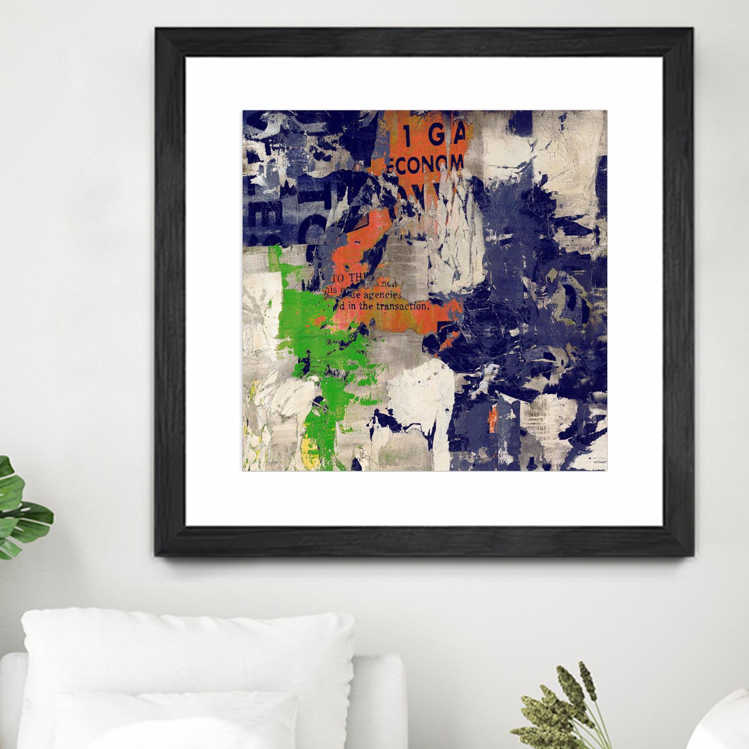 Economic Shift I by Daleno Art on GIANT ART - orange abstract abstrait