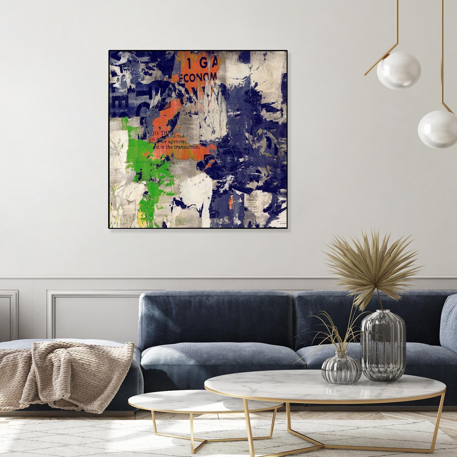 Economic Shift I by Daleno Art on GIANT ART - orange abstract abstrait