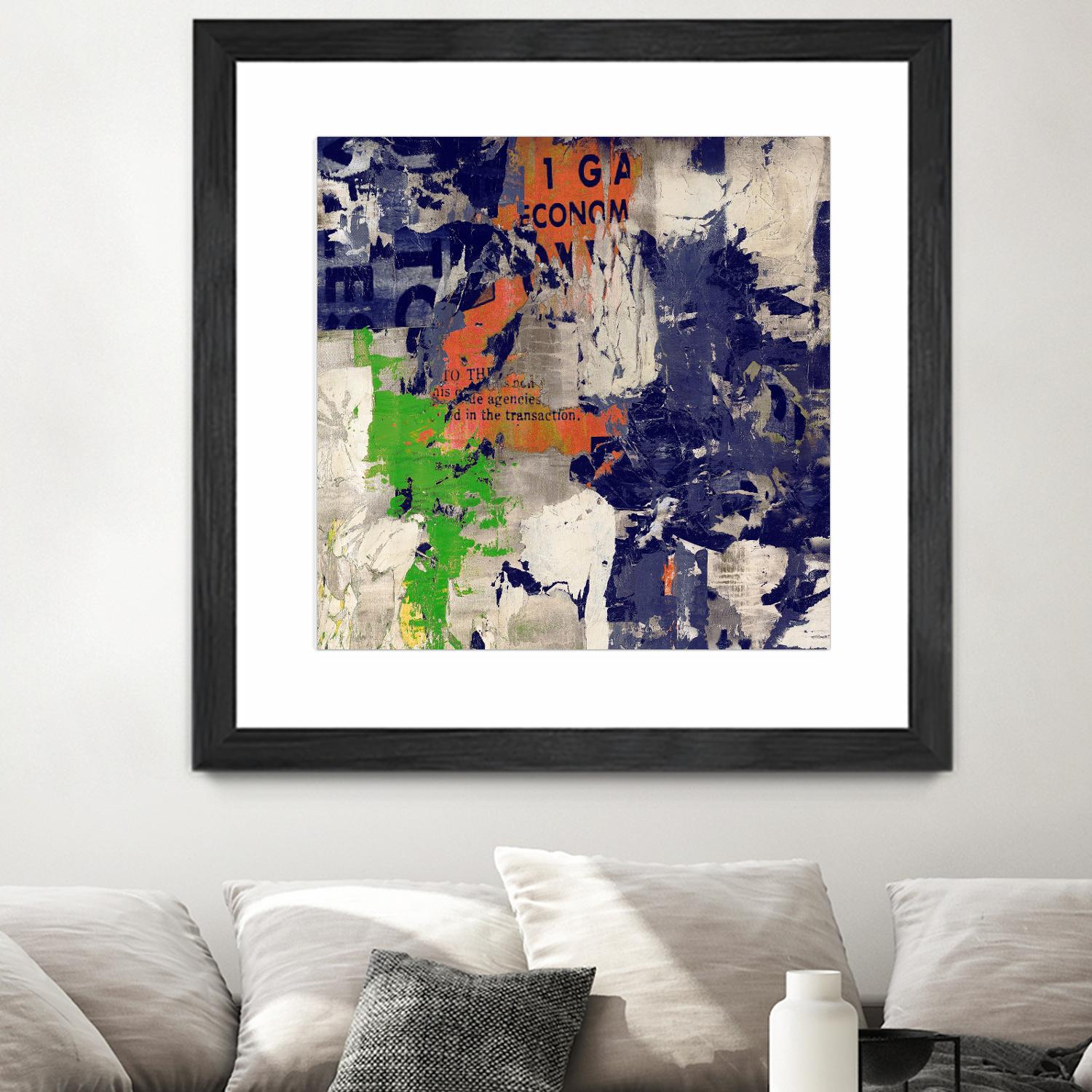 Economic Shift I by Daleno Art on GIANT ART - orange abstract abstrait
