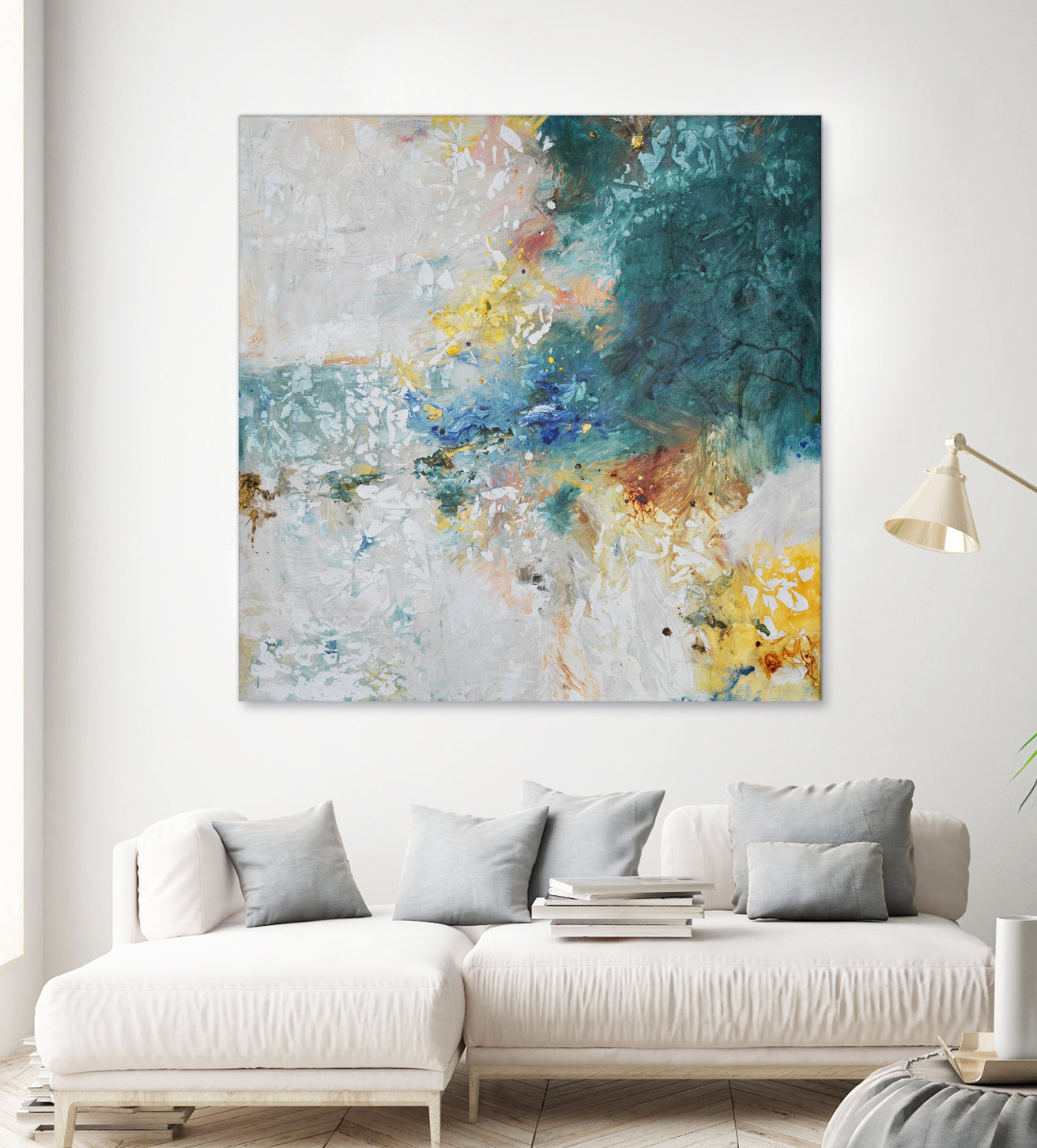 Basker by Daleno Art on GIANT ART - orange abstract