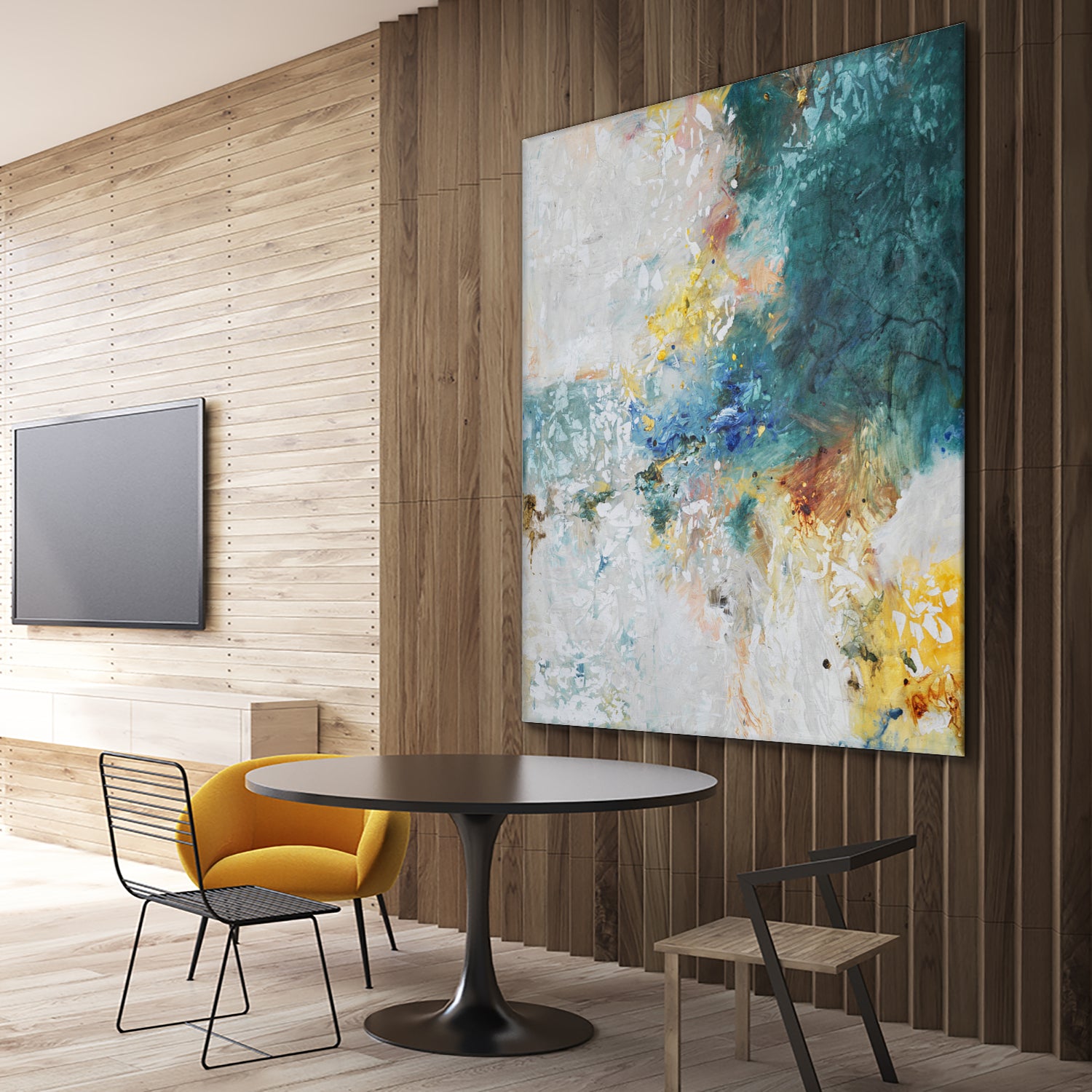 Basker by Daleno Art on GIANT ART - orange abstract