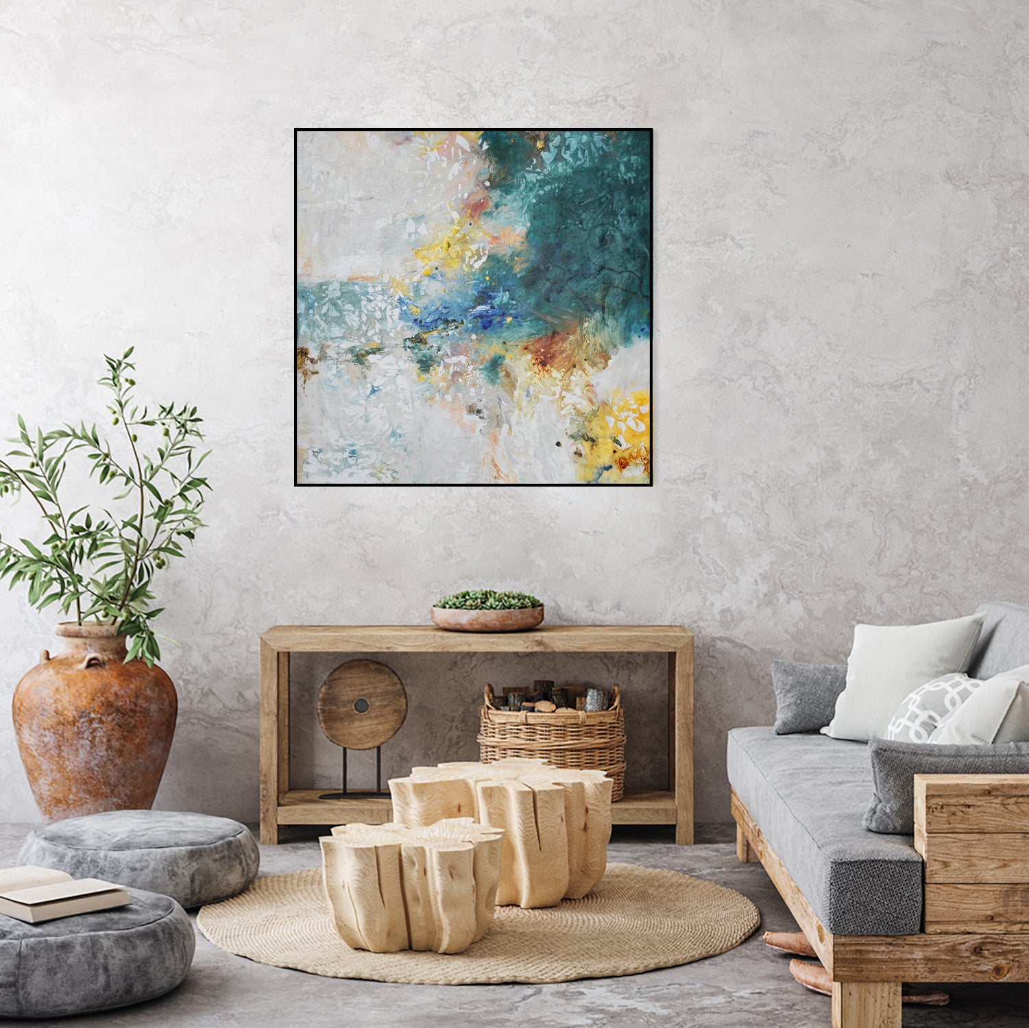 Basker by Daleno Art on GIANT ART - orange abstract