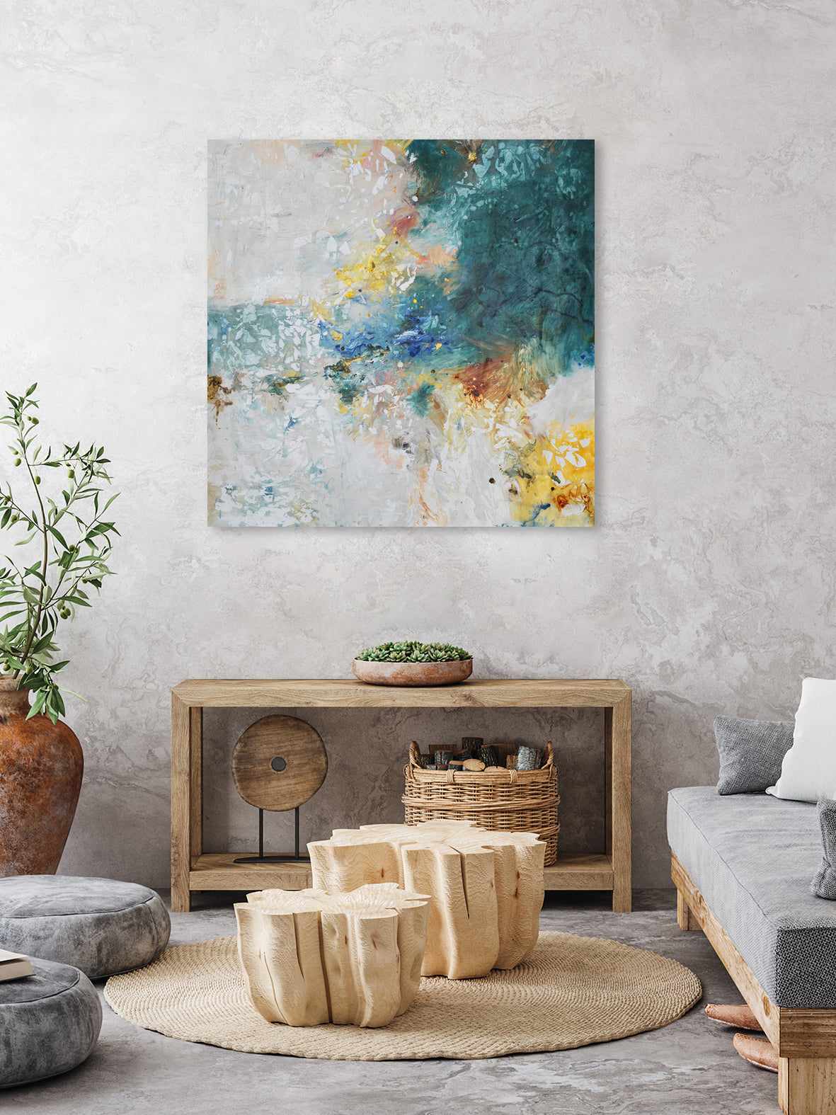 Basker by Daleno Art on GIANT ART - orange abstract