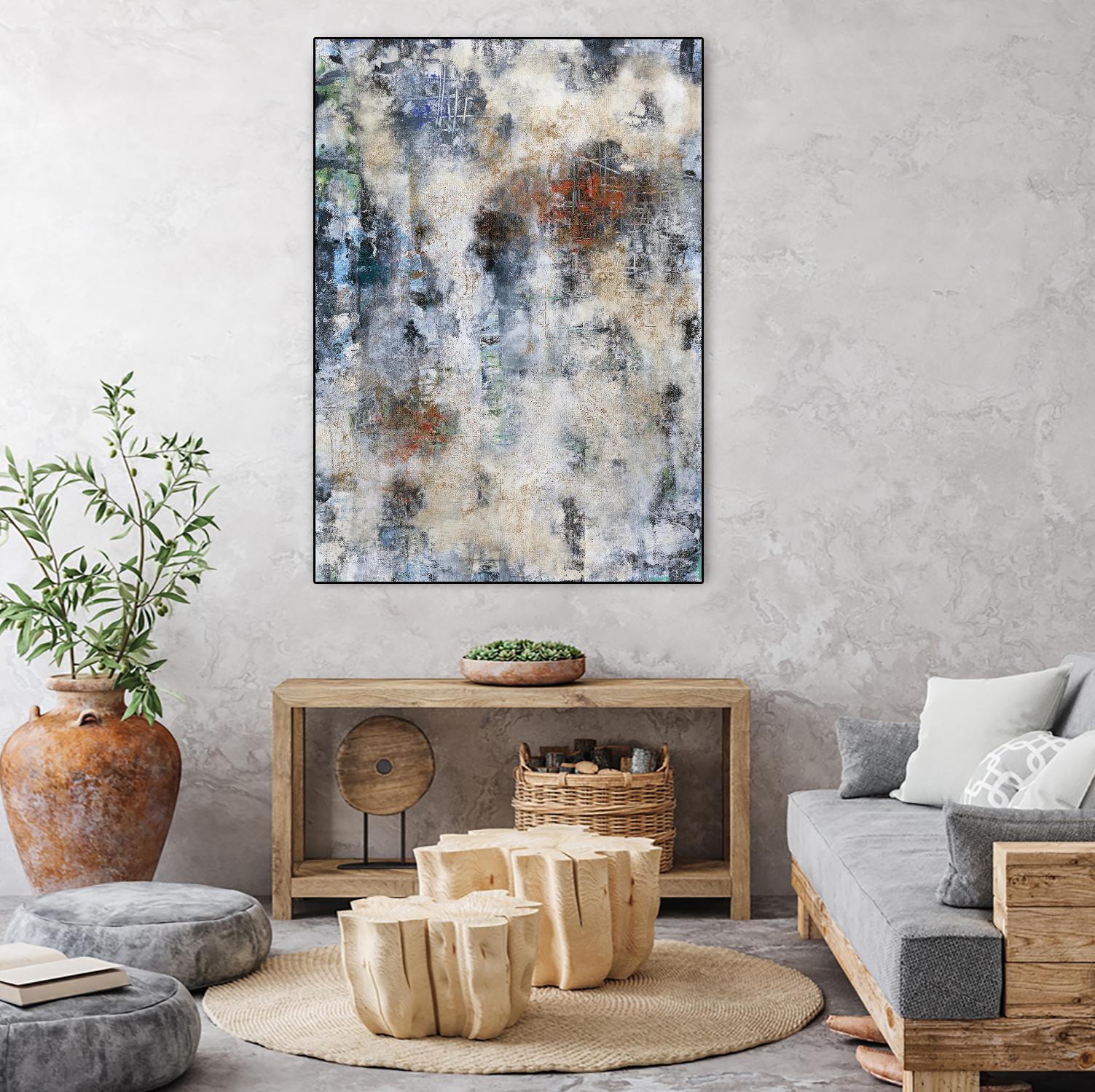 Constructed Concrete by Daleno Art on GIANT ART - red abstract abstrait