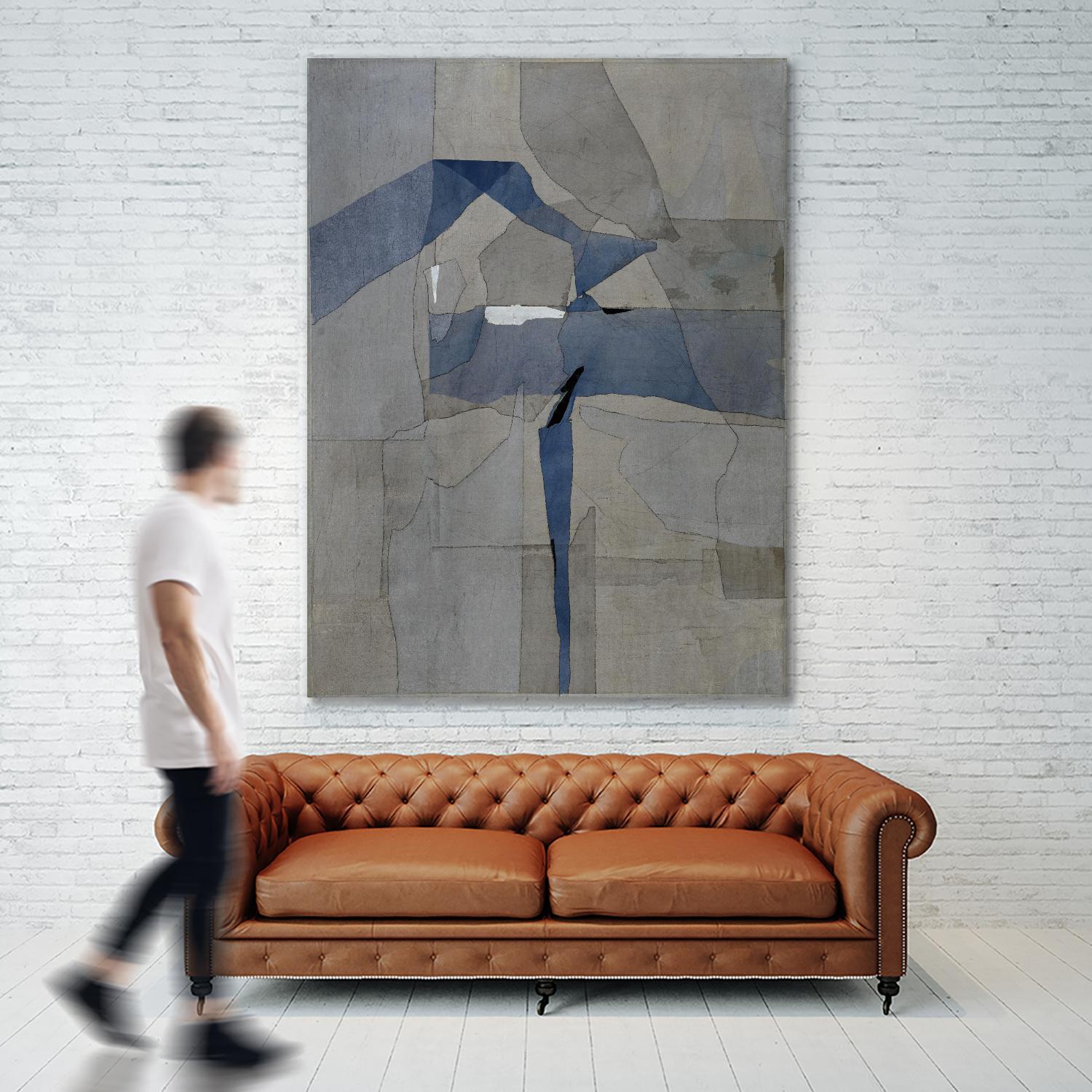 Survivor Puzzle by Daleno Art on GIANT ART - blue abstract abstrait